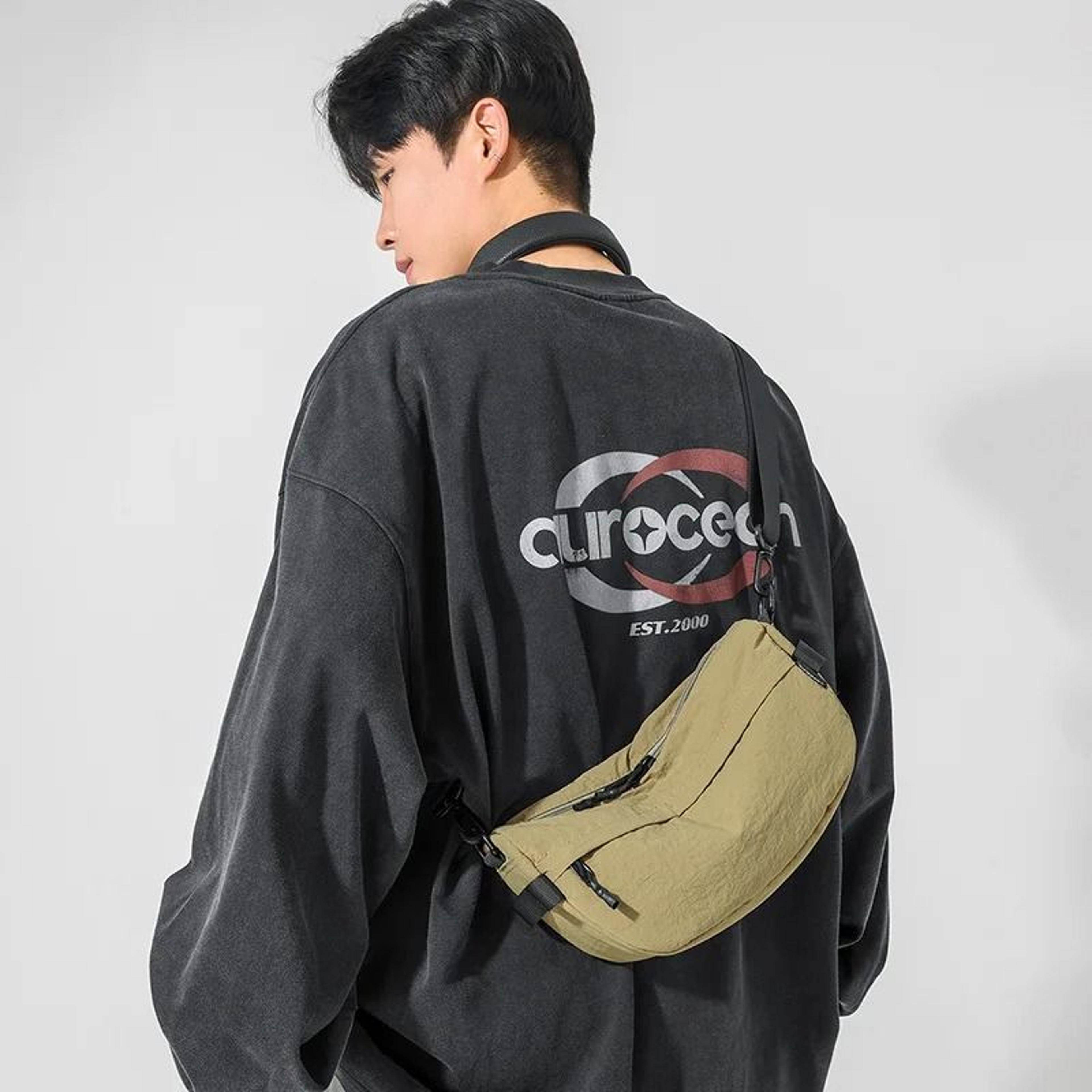 men's casual crossbody messenger bag small travel shoulder sling bag