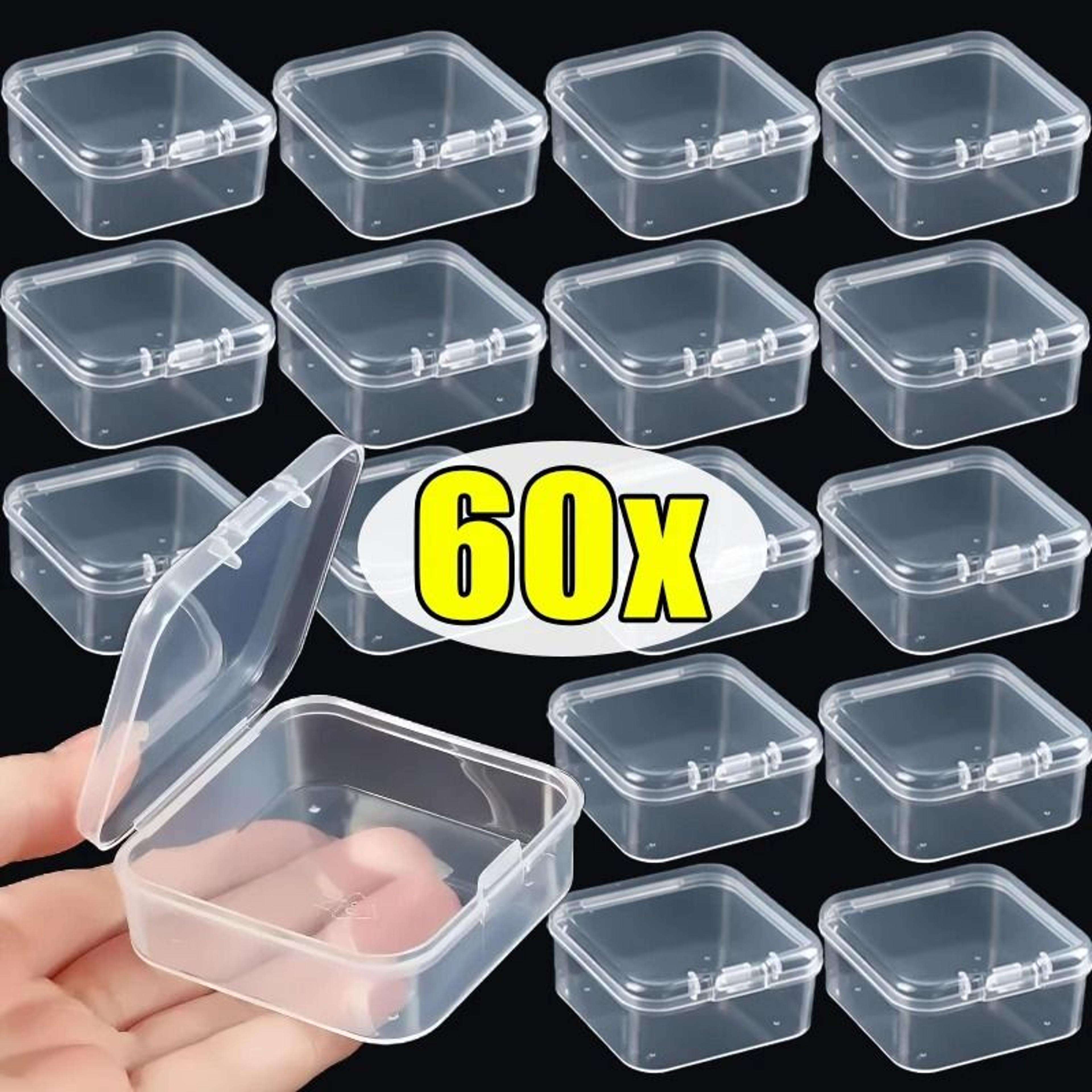 mini clear plastic jewelry storage box set for earrings rings and small accessories