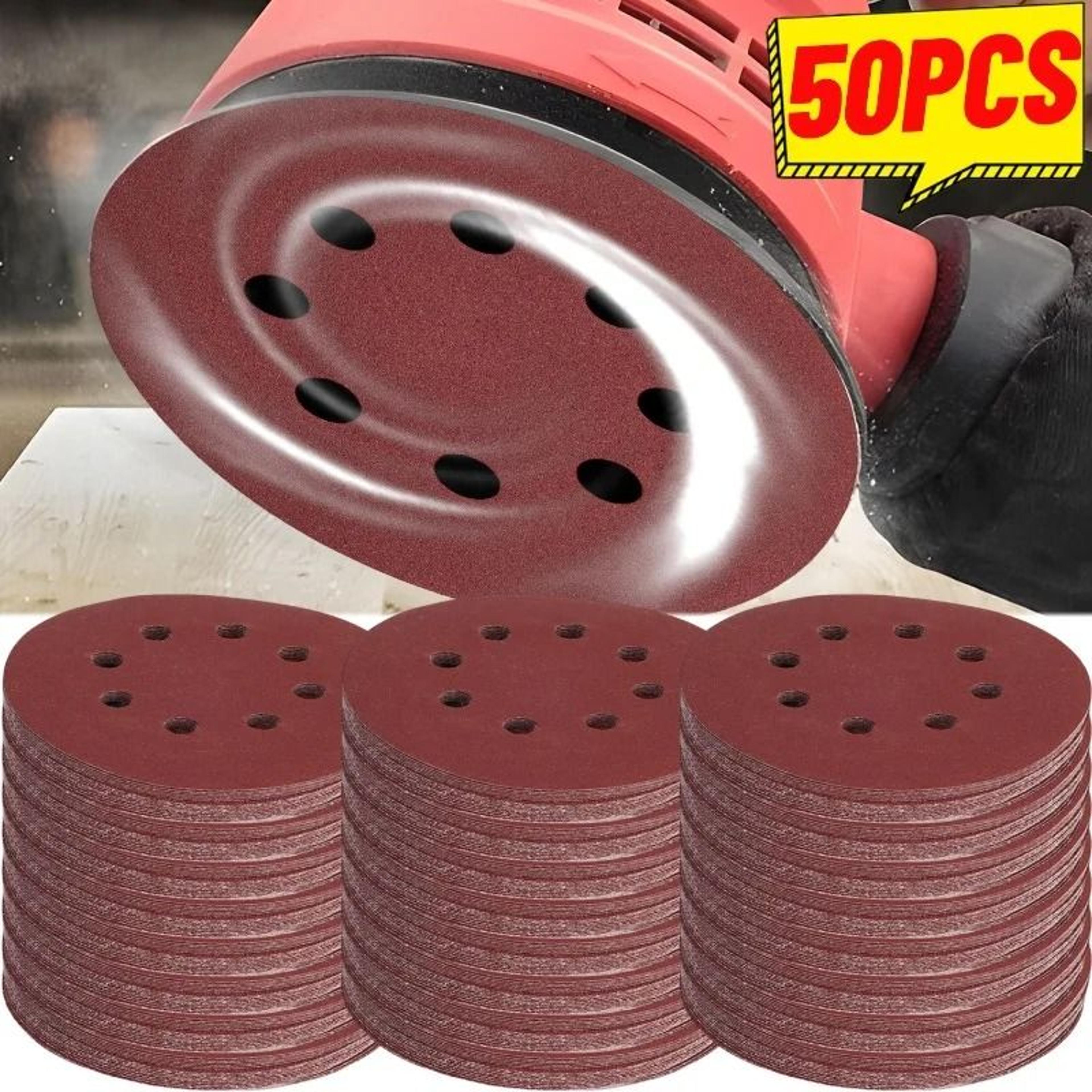 5 inch 8 hole hook and loop sanding discs for orbital sanders wood metal glass