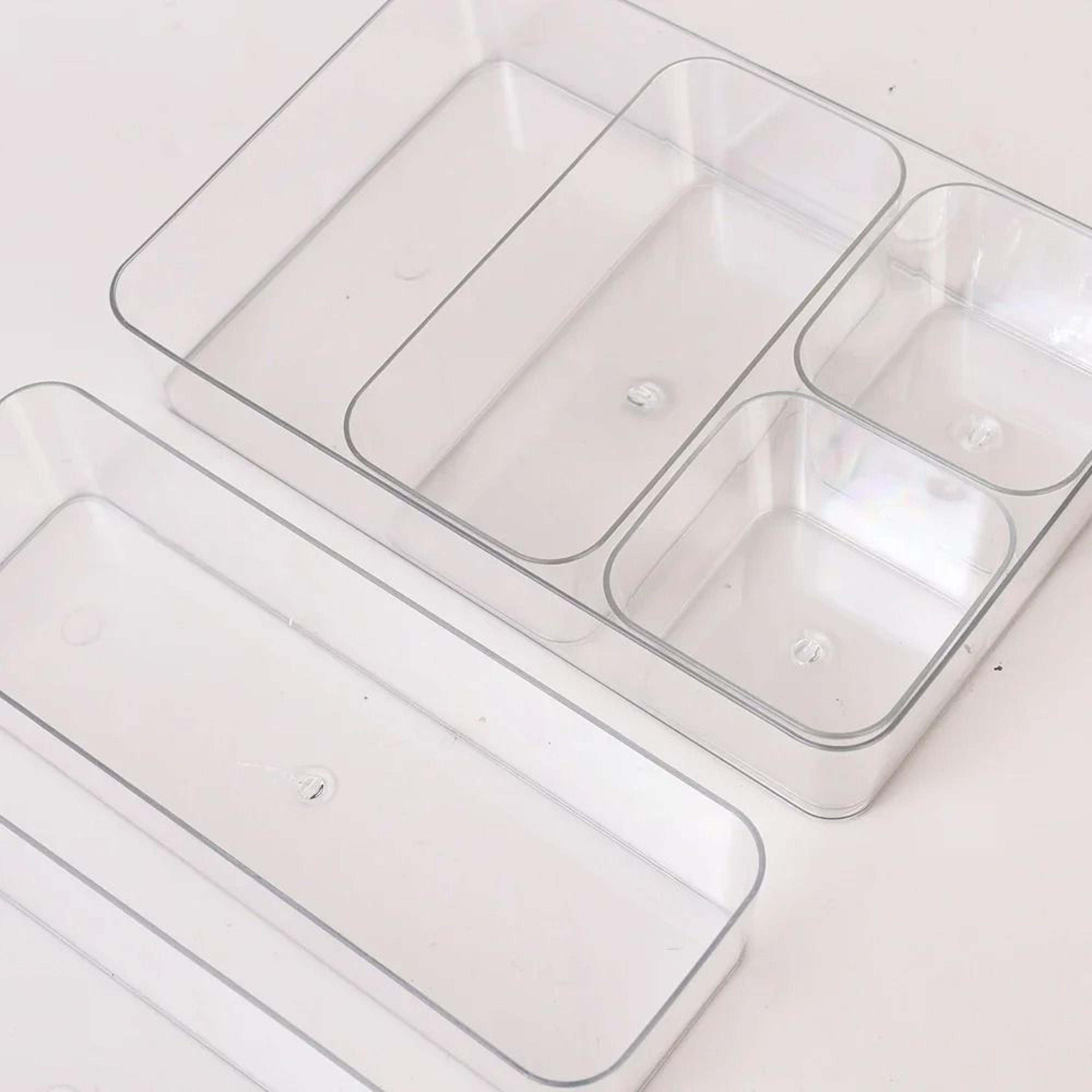 clear plastic storage box large capacity desktop organizer for makeup jewelry and office supplies