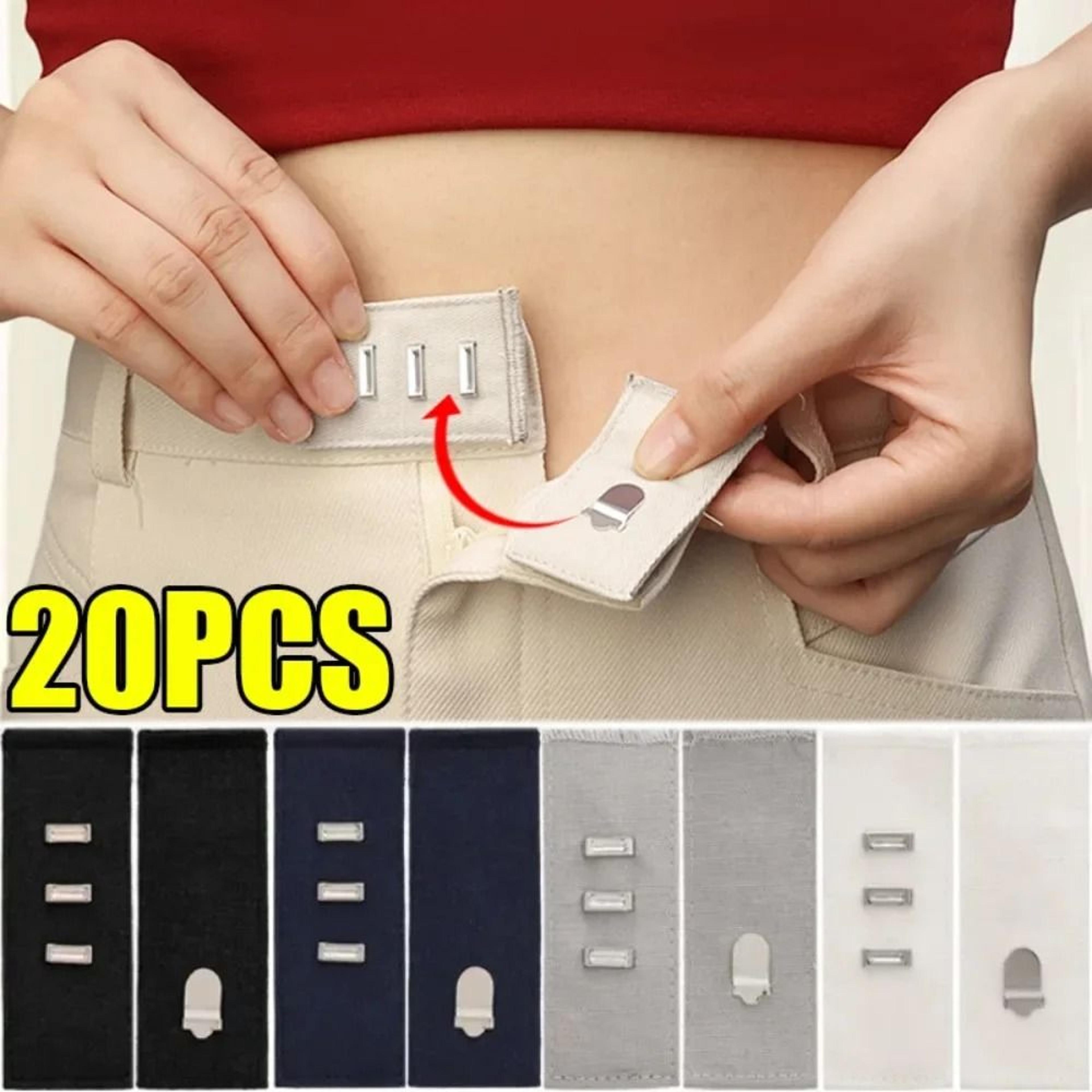adjustable waistband extender buttons for jeans pants and trousers no sew waist expander