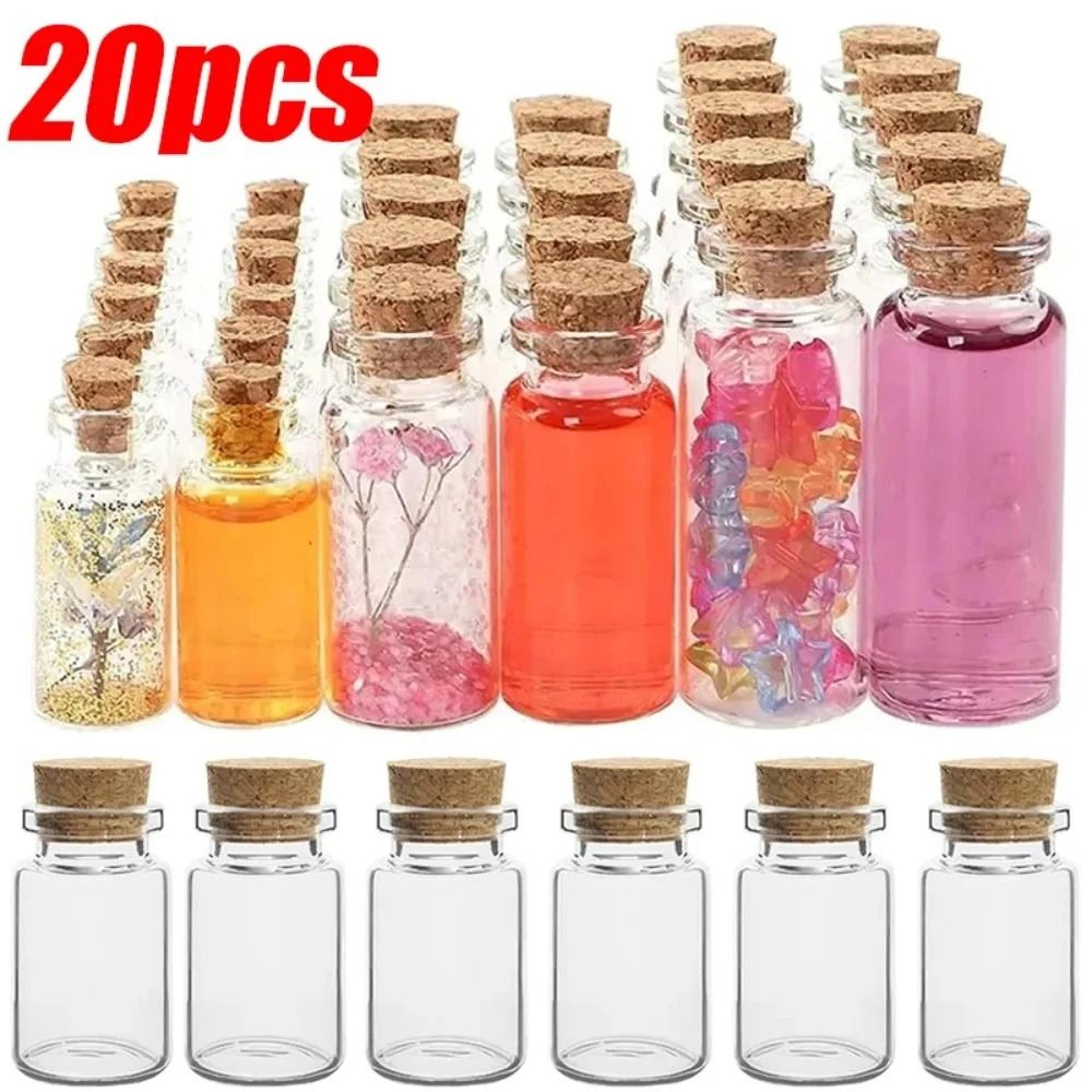 mini glass wishing bottles with cork stoppers for diy crafts party favors and gifts