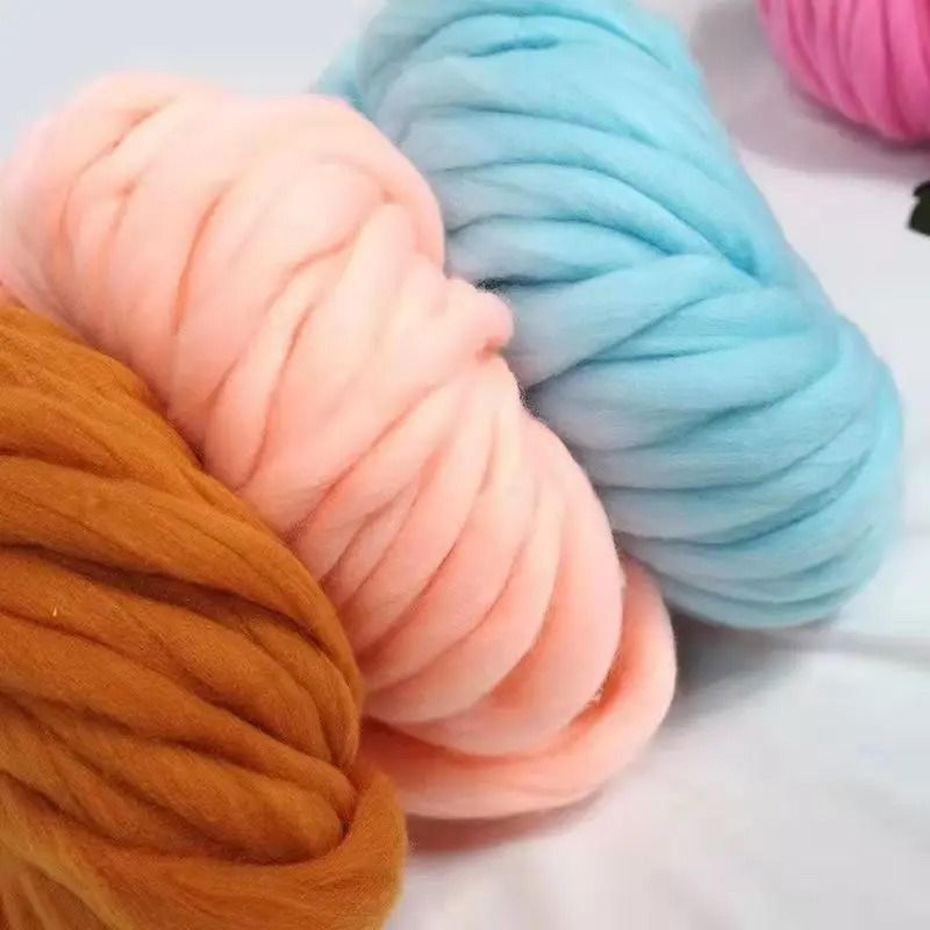 natural merino wool chunky yarn for knitting crochet blankets hats scarves and diy crafts