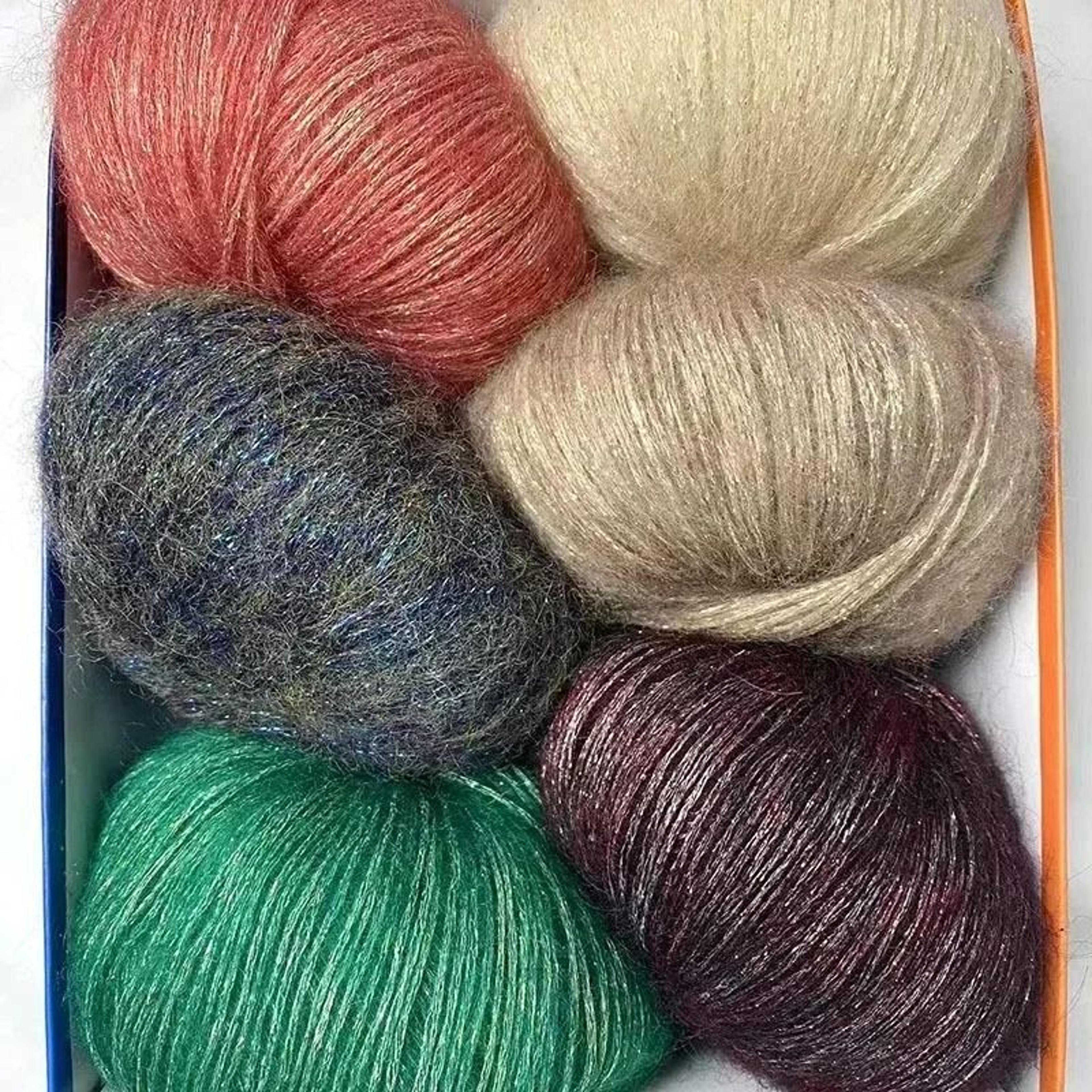 metallic mohair chunky yarn for knitting sweaters scarves shawls and diy crafts