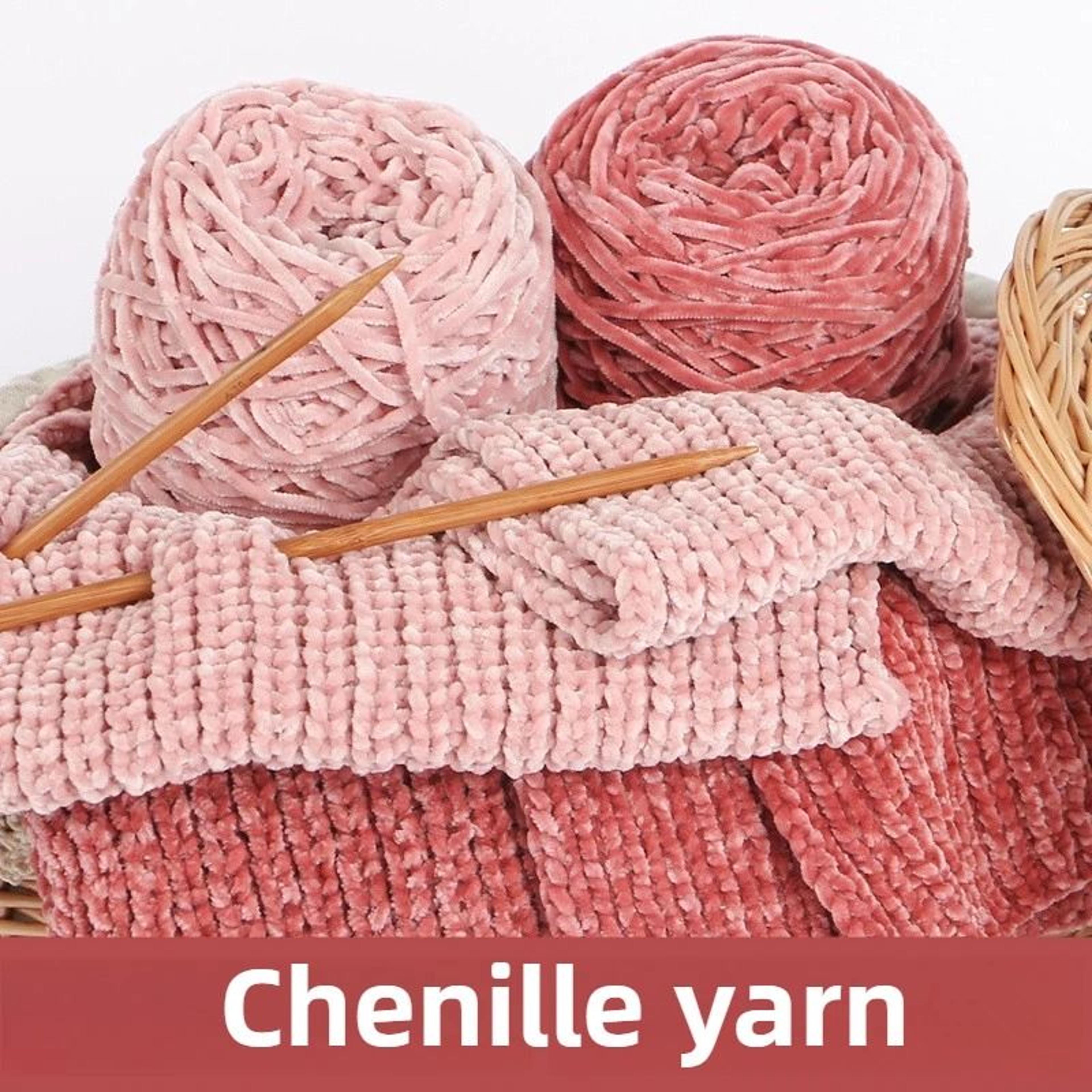 240g chunky chenille yarn for hand knitting blankets crochet crafts soft jumbo plush yarn