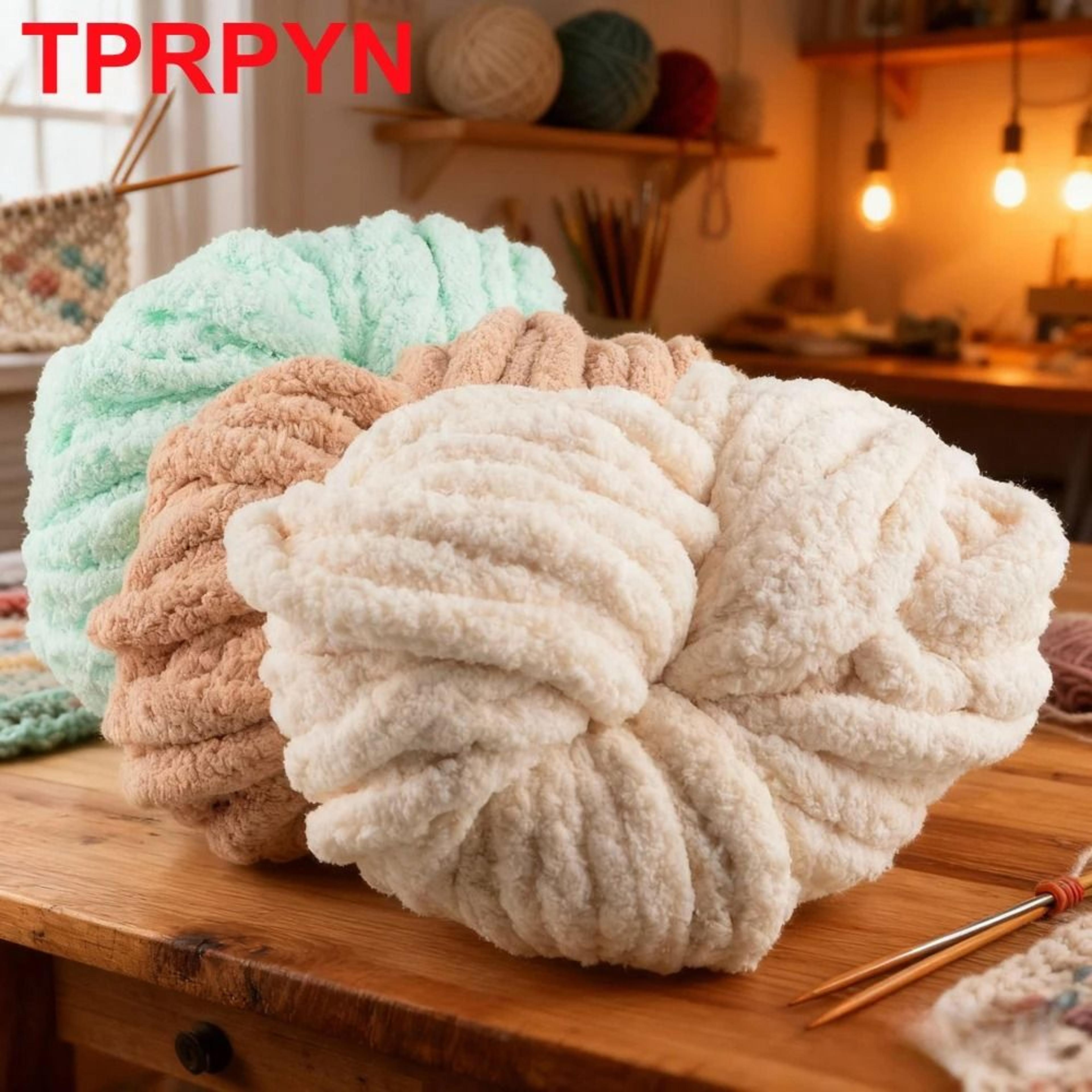 8.8 oz chunky chenille yarn for hand knitting crochet blankets pet beds and diy crafts