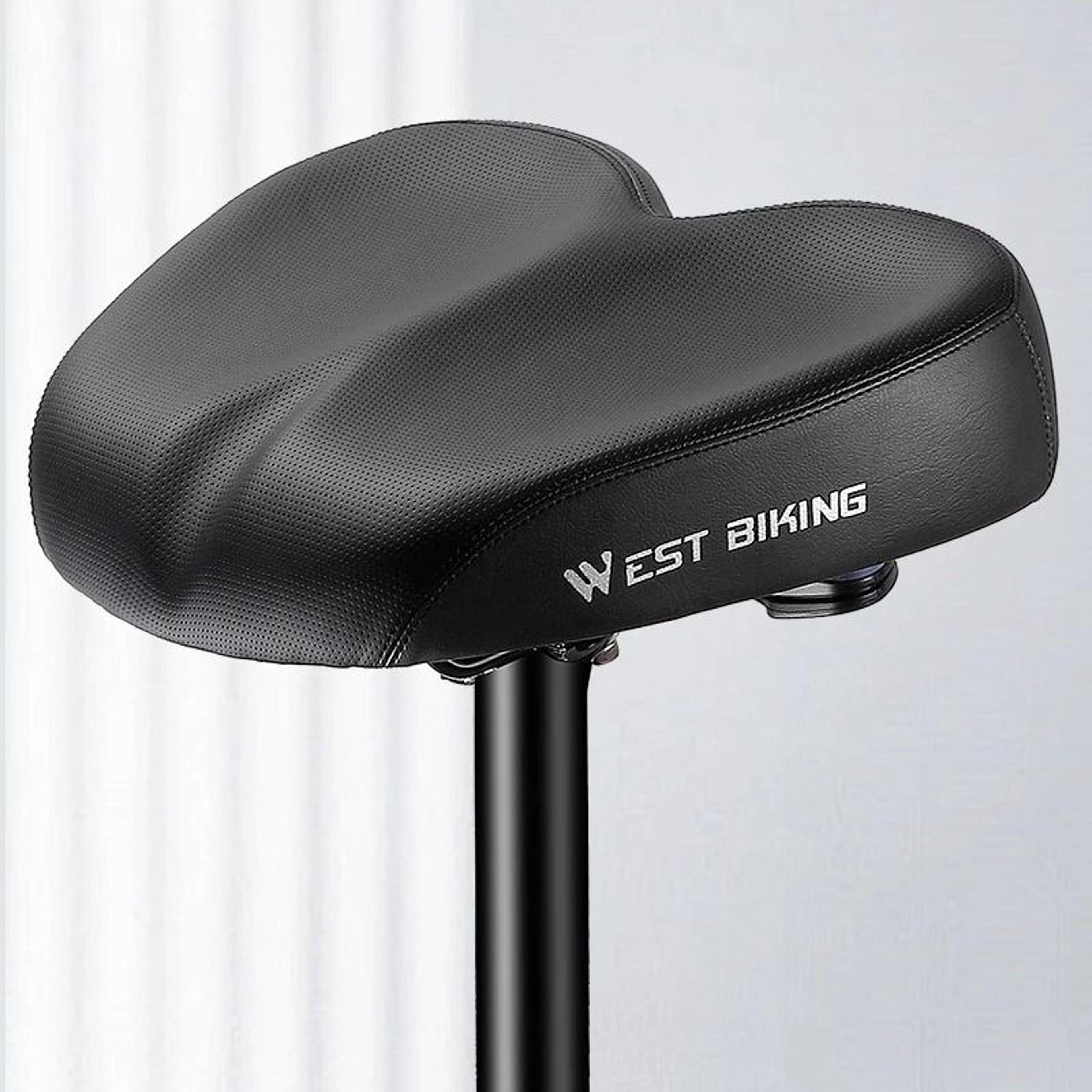 Widened Noseless Bicycle Seat Cushion – Comfortable Shock-Absorbing Mountain Bike Saddle for Men & Women