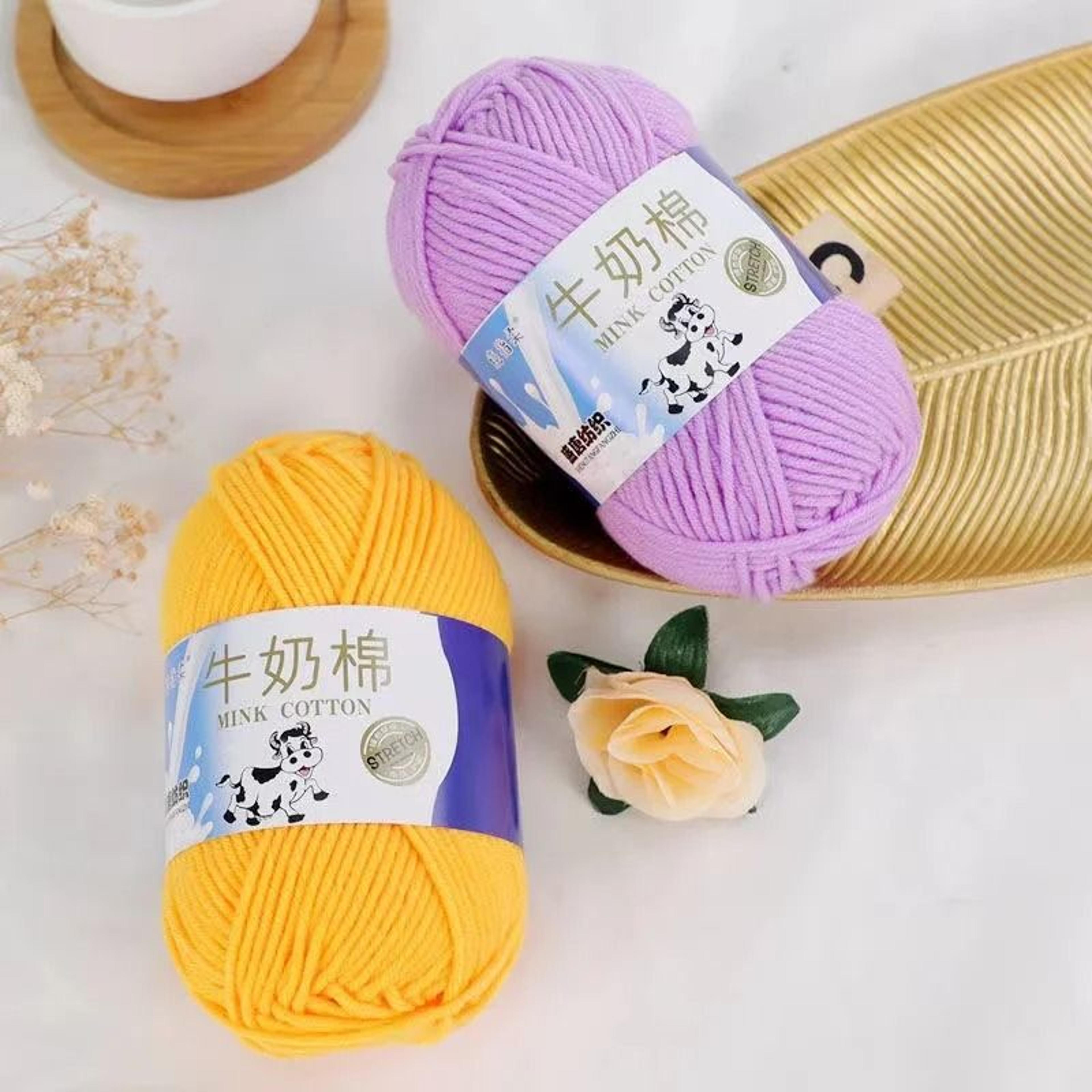50g 5 strand milk cotton yarn for knitting crochet soft craft yarn for dolls bags scarves socks