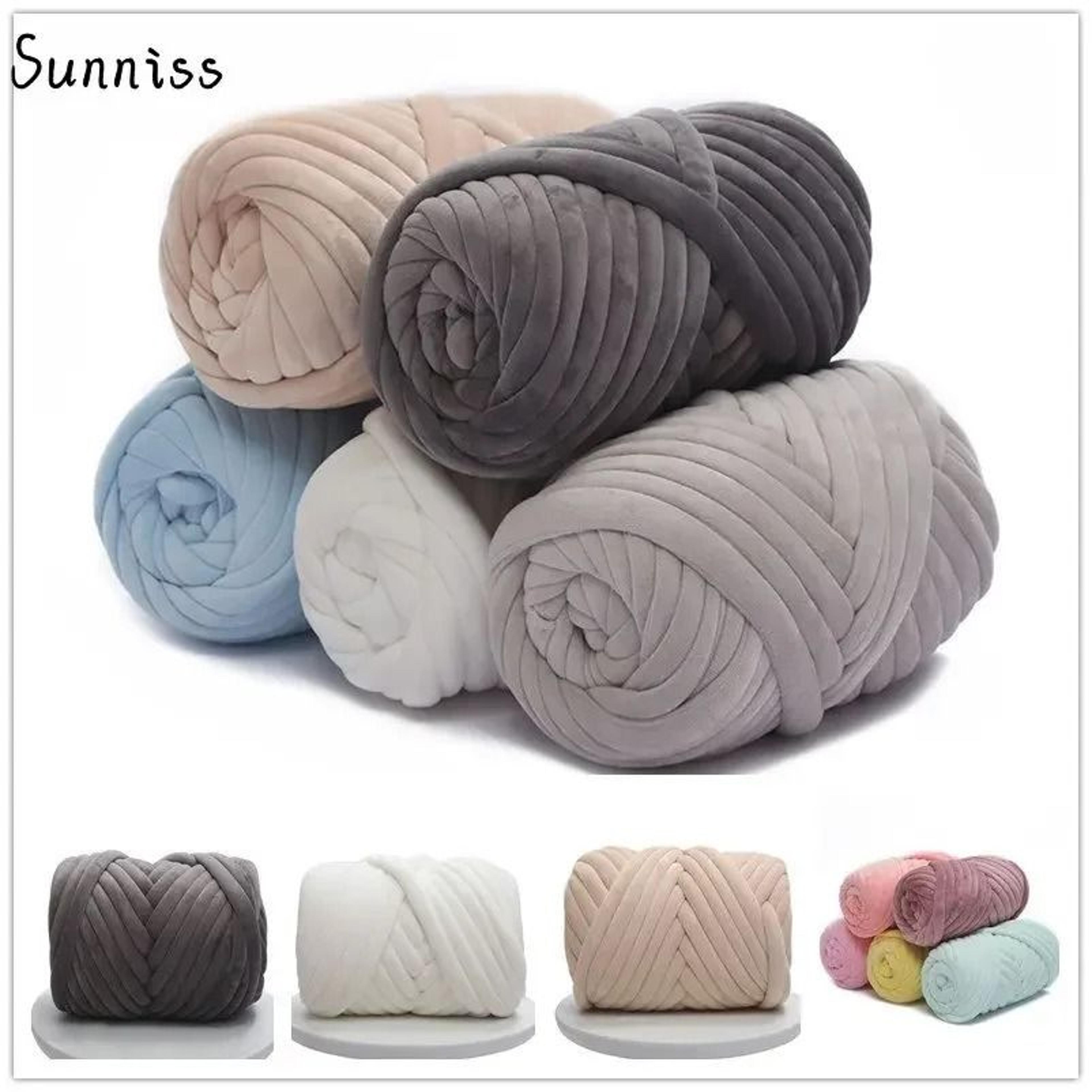 ultra soft chunky velvet tube yarn 250g jumbo tubular yarn for arm knitting crochet blankets pillows & rugs