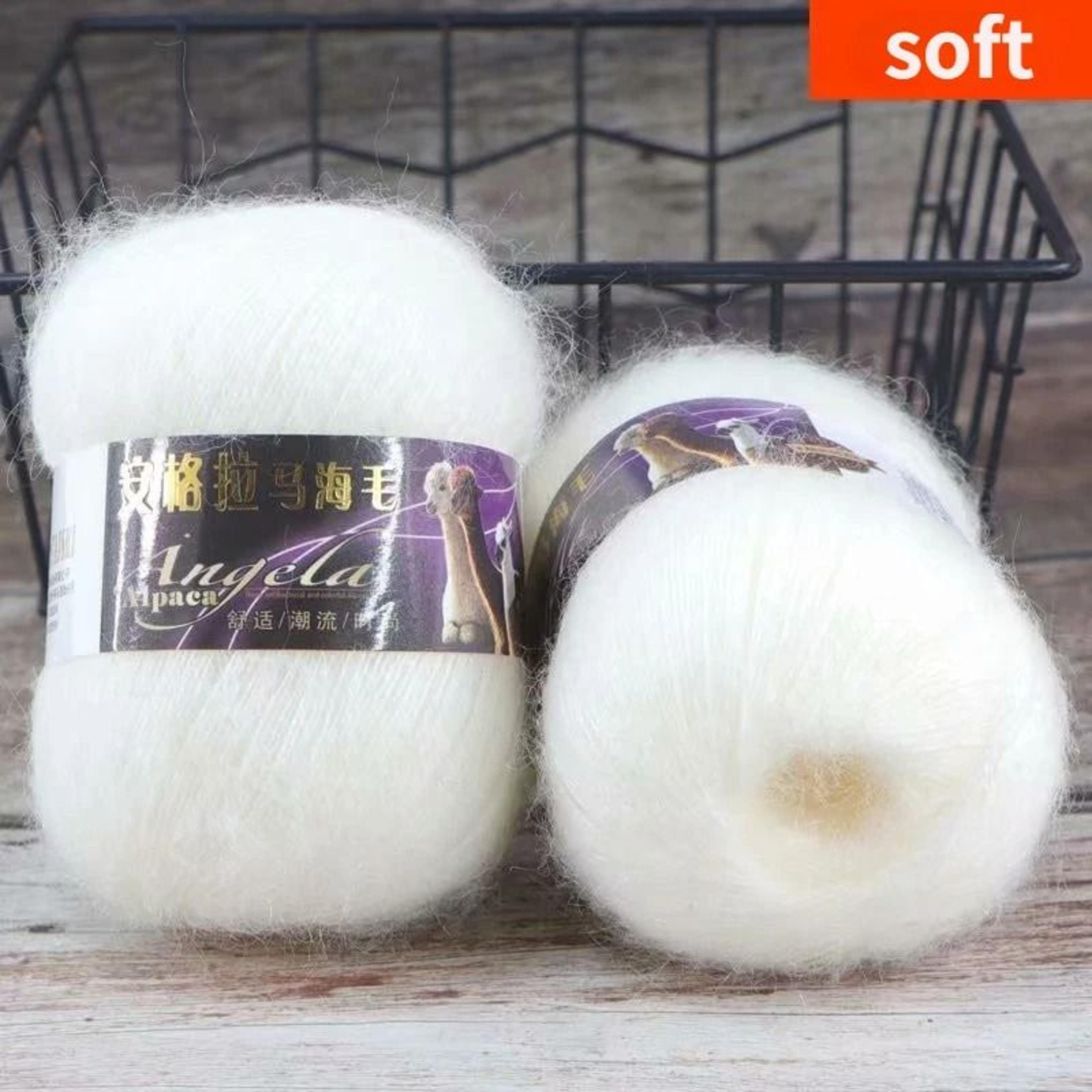 plush alpaca mohair chunky yarn for knitting & crochet 1.4 oz