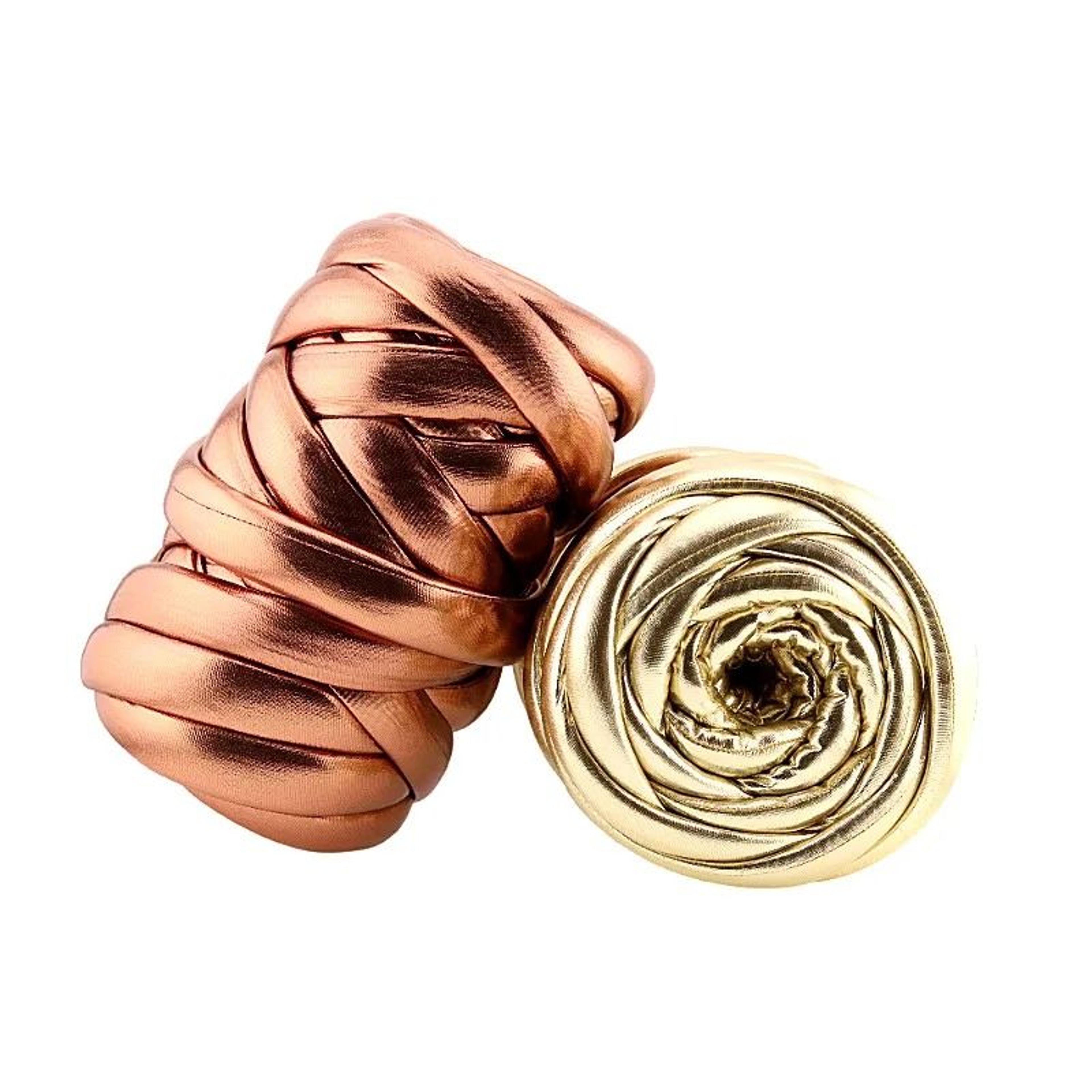 luxury metallic chunky tube yarn 500g super bulky faux leather yarn for arm knitting baskets blankets rugs & diy crafts