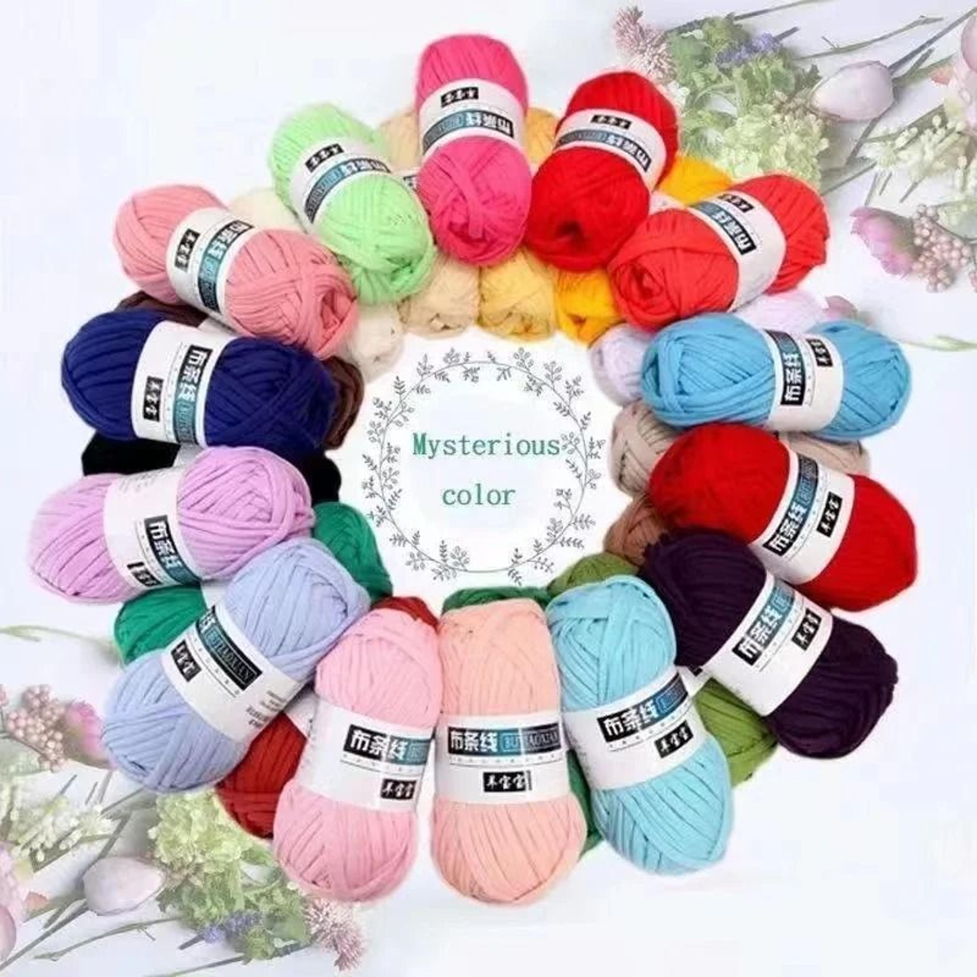 0.24 lb t shirt crochet yarn thick cotton webbing yarn for bags baskets blankets and diy crafts