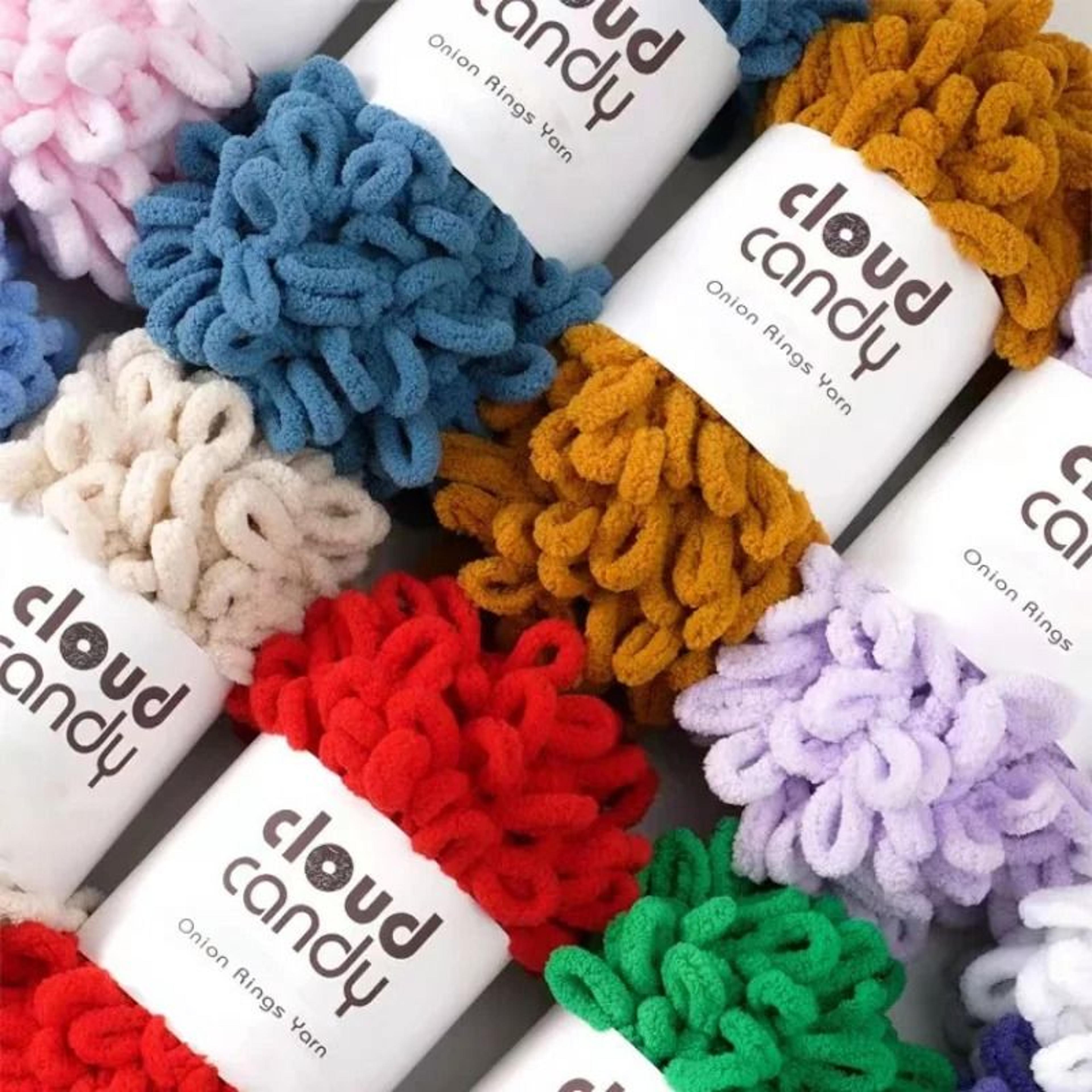 0.22 lb finger loop chenille chunky yarn puffy hand knitting yarn for blankets scarves and diy crafts