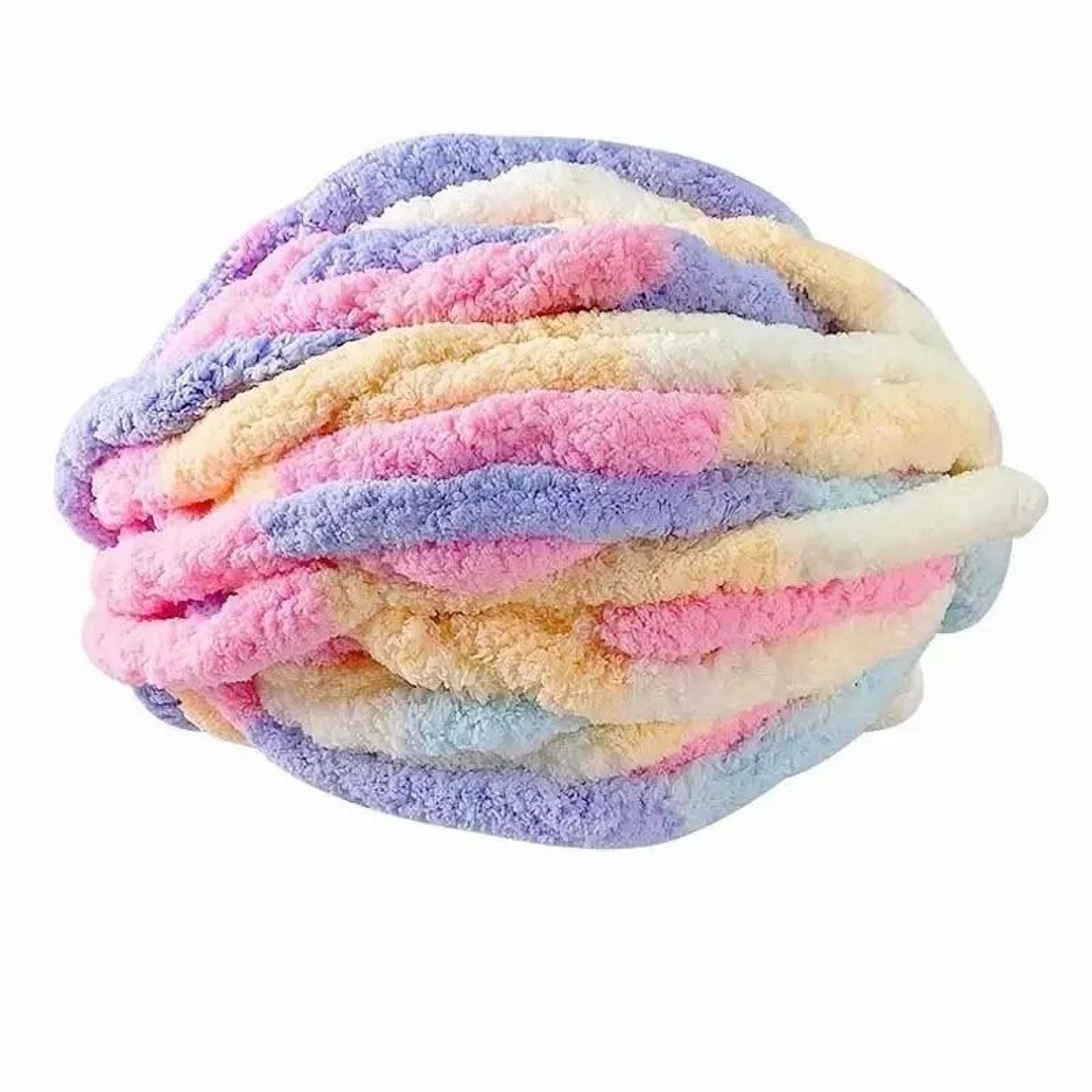 0.55 lb jumbo chenille velvet chunky yarn soft fleece knitting yarn for blankets pet beds cushions and diy crafts