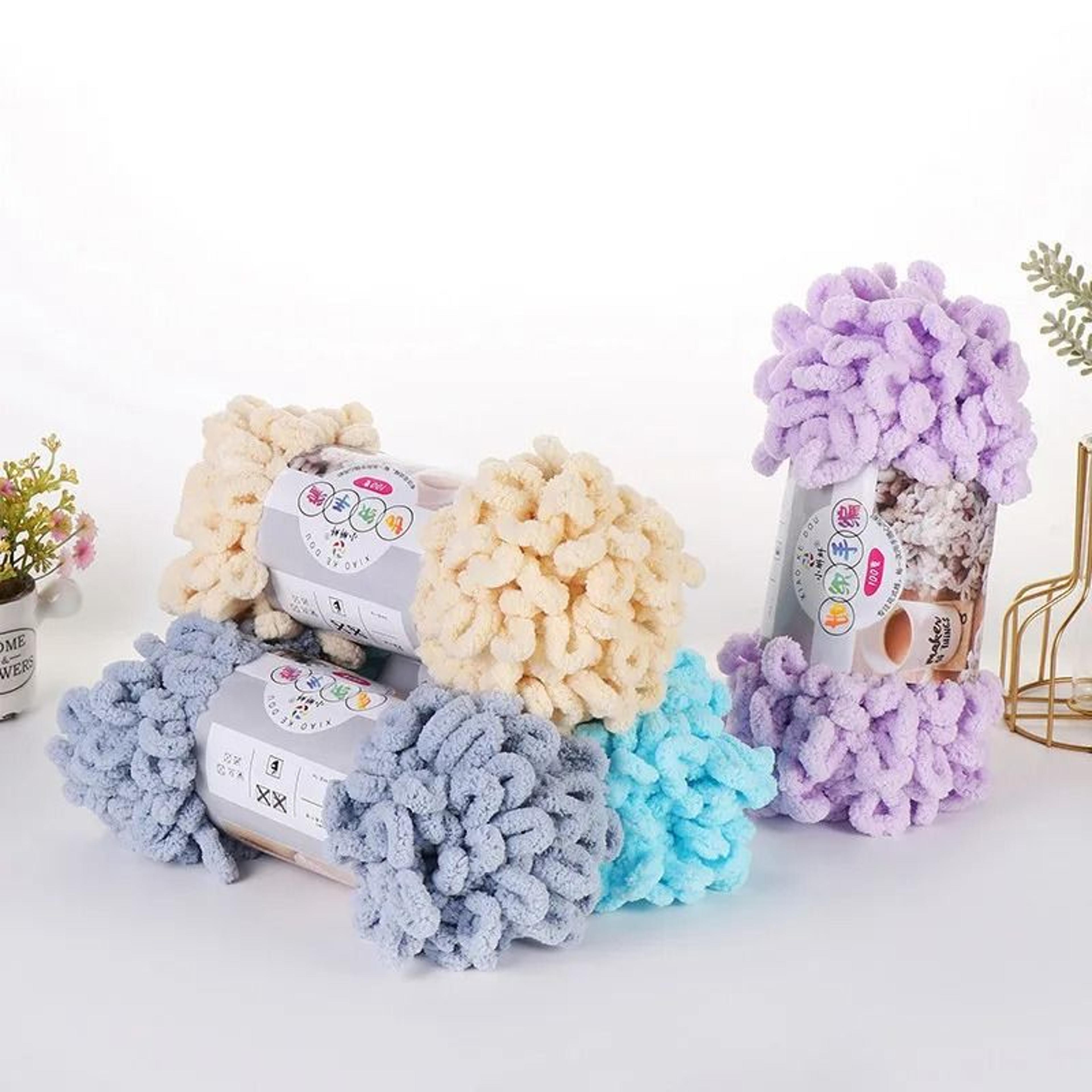 100g finger loop chenille yarn for hand knitting blankets, scarves & diy crafts