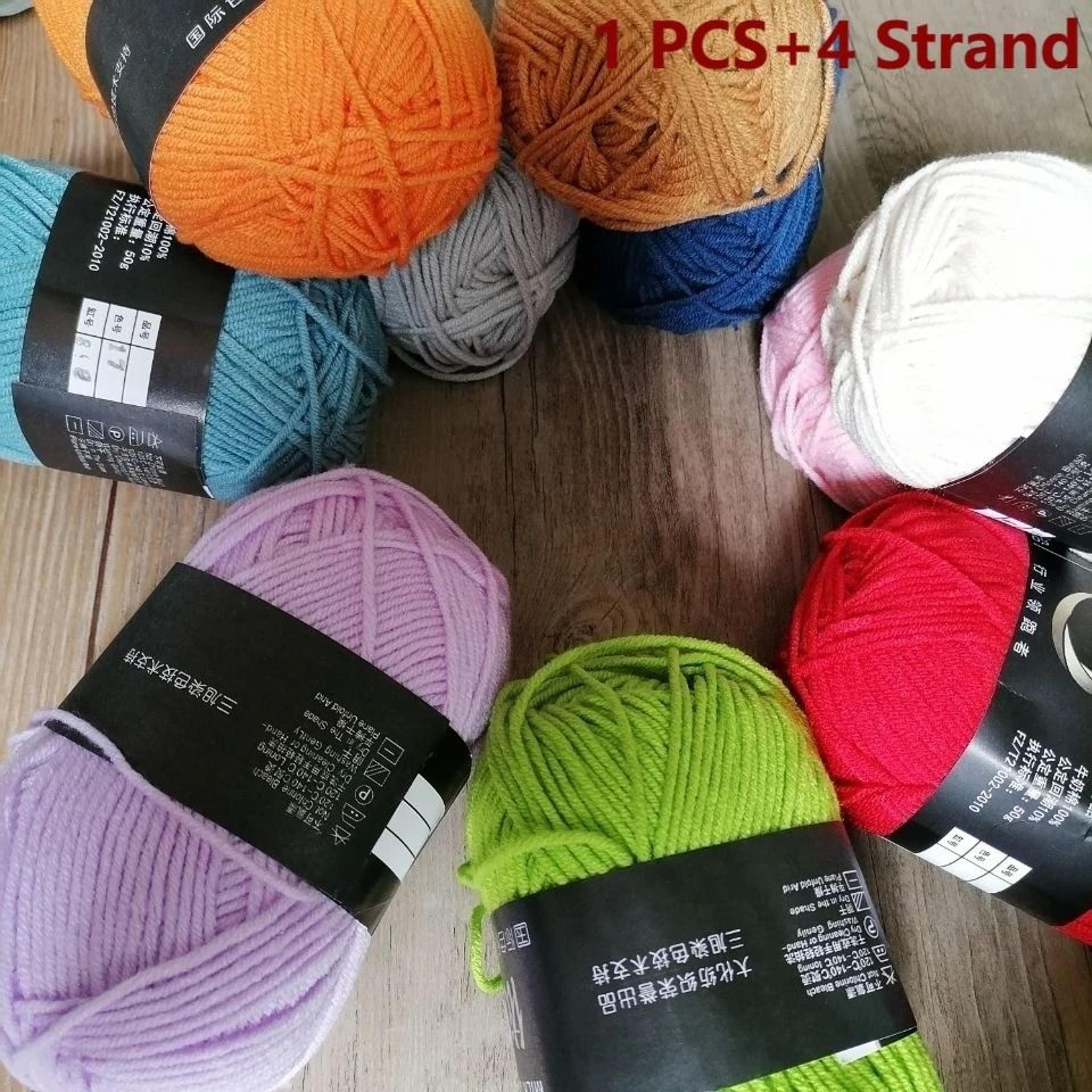 organic 4 ply baby milk cotton yarn for crochet, knitting & diy crafts