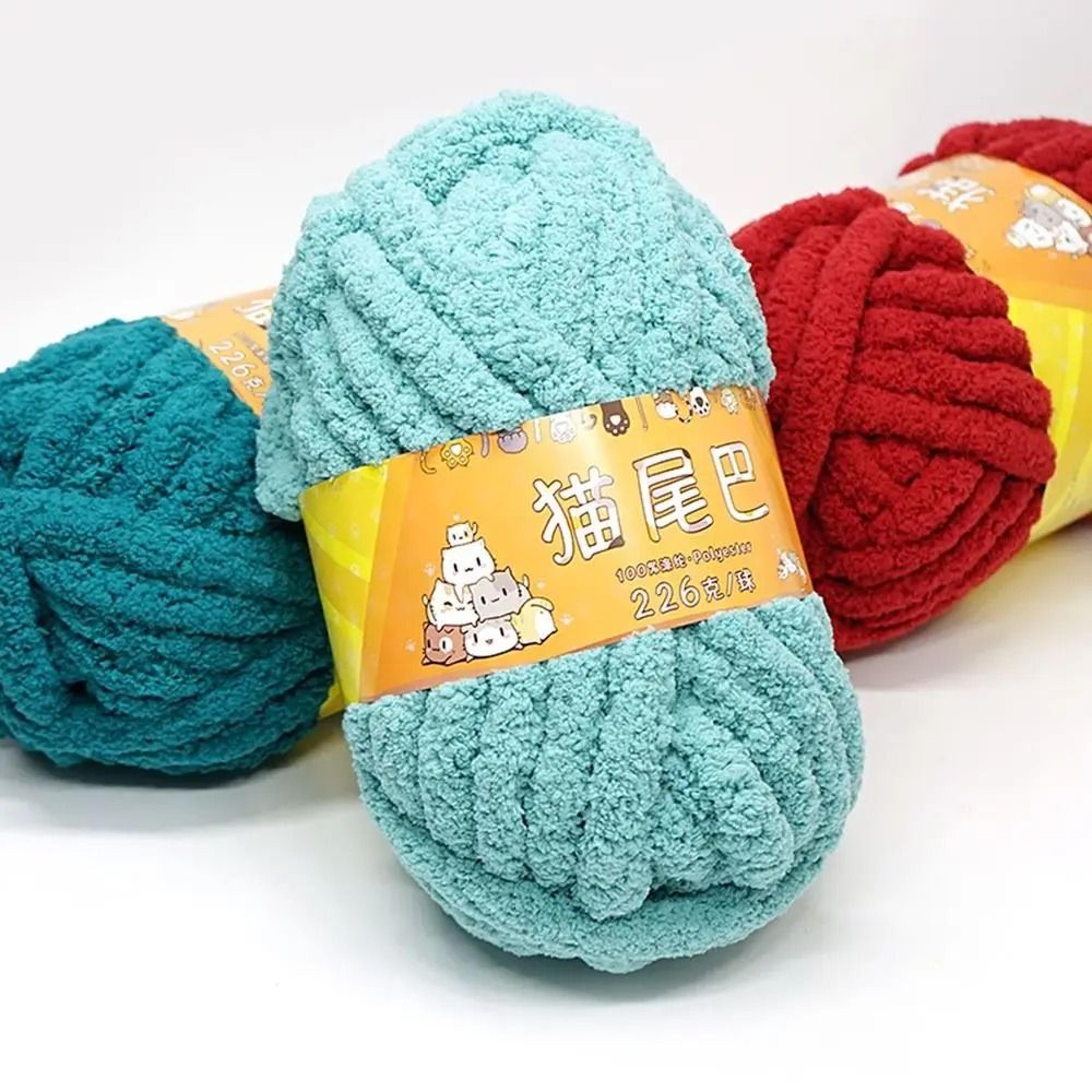 226g super bulky velvet chunky yarn for blankets, baskets & diy knitting crafts