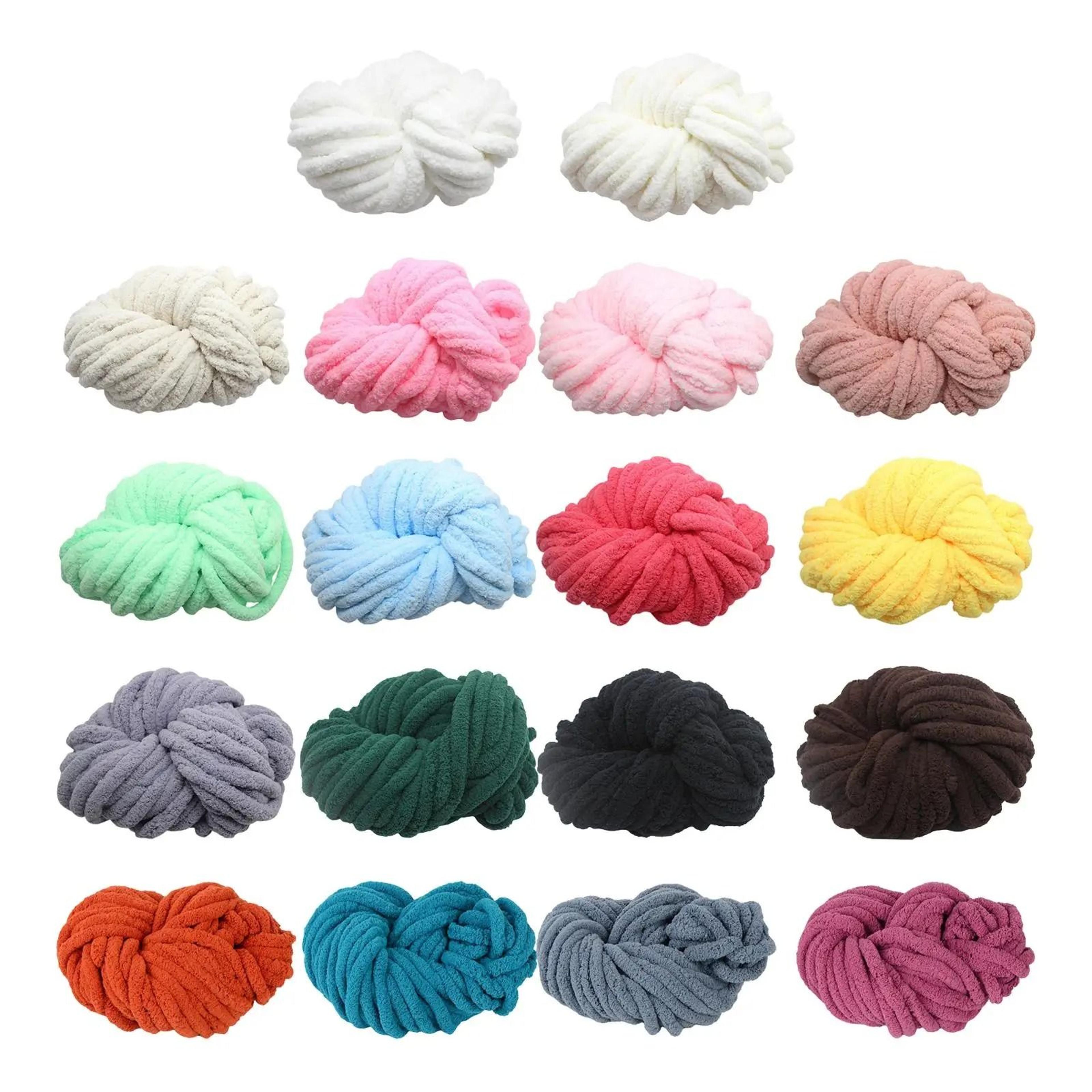 washable jumbo chenille chunky yarn for blankets, crochet & arm knitting