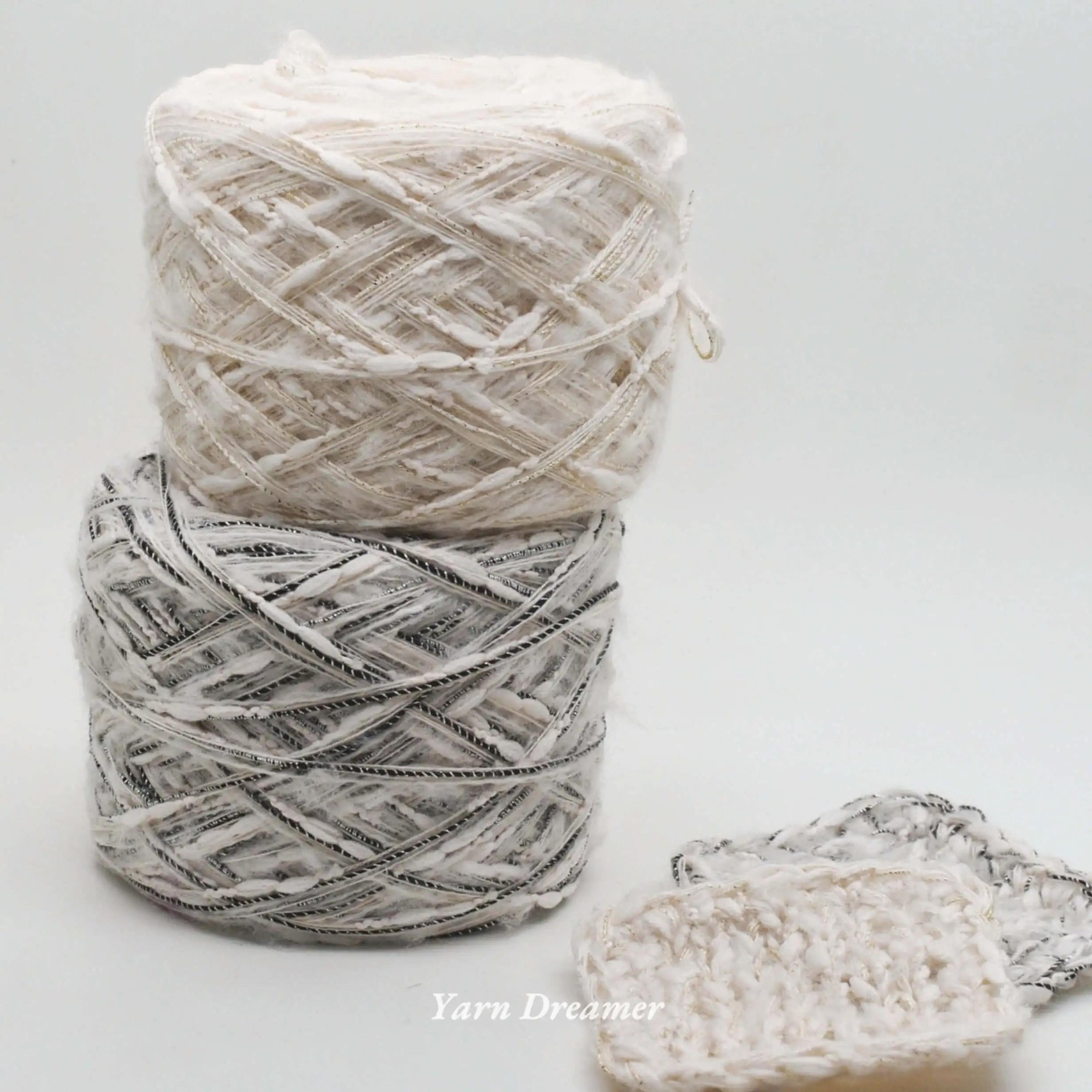 luxury tweed sequin yarn for crochet bags, knitting & diy crafts