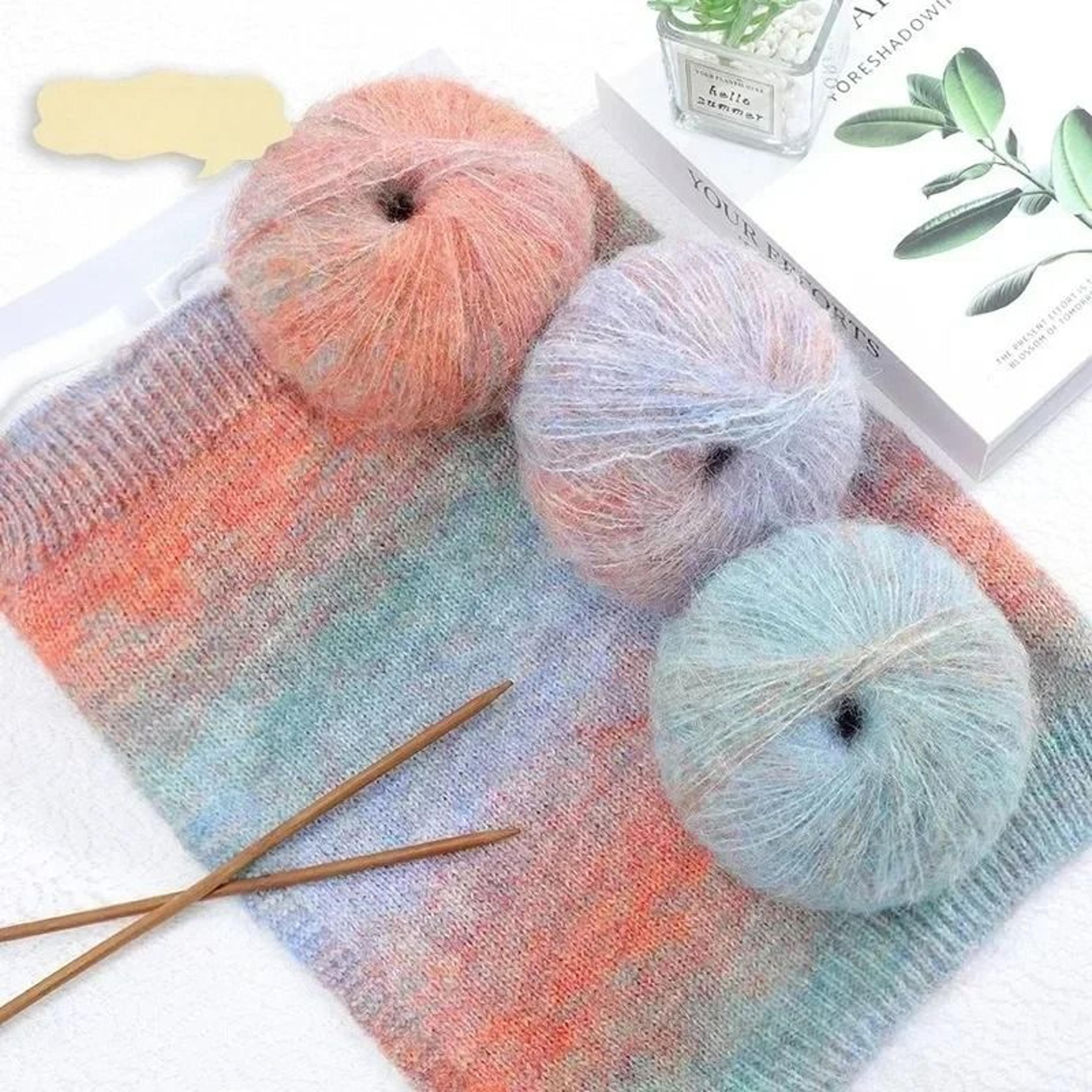 1.8 oz hand dyed gradient chunky wool yarn for crochet, knitting & cozy diy crafts