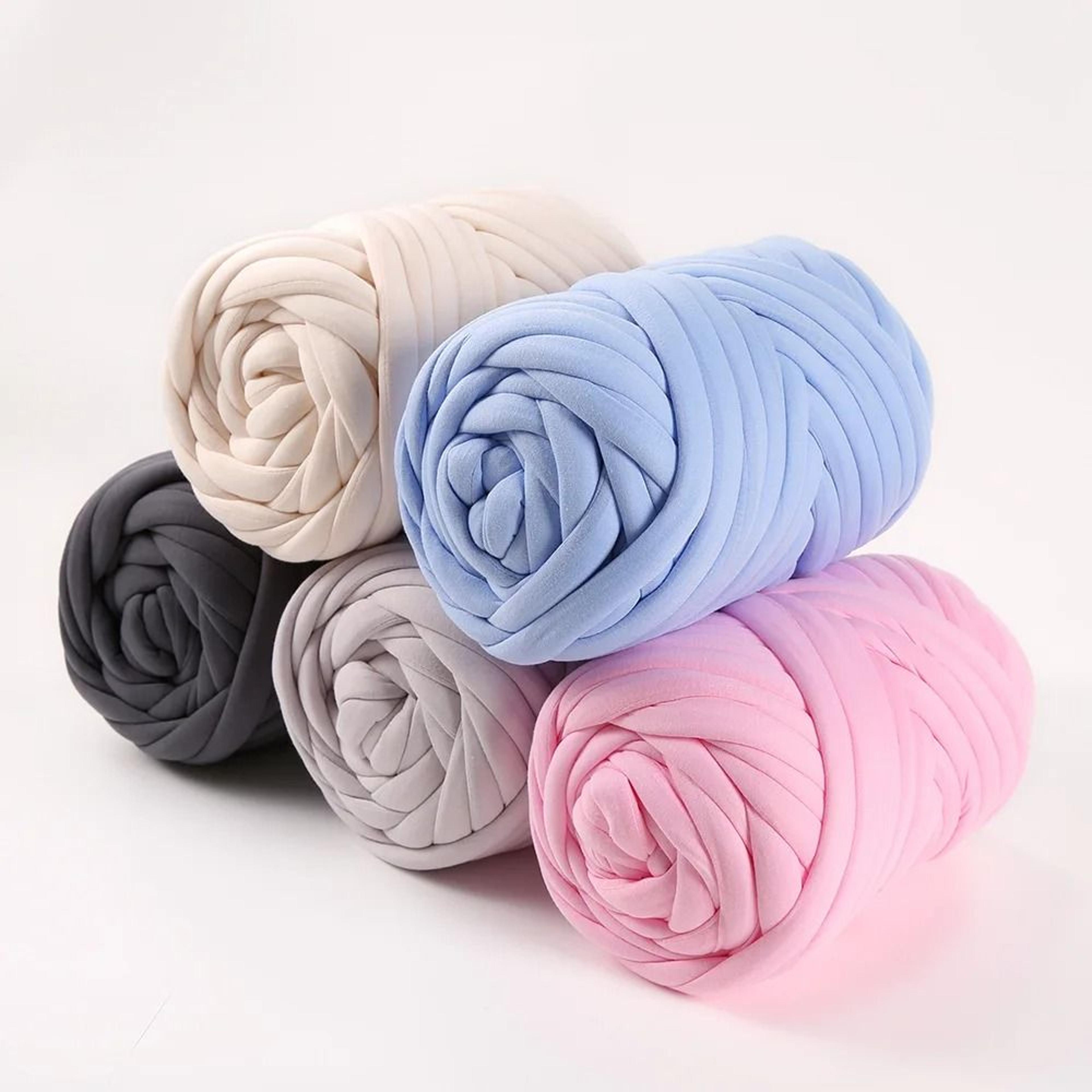 8.8 oz jumbo chunky cotton yarn for arm knitting, crochet & diy home crafts