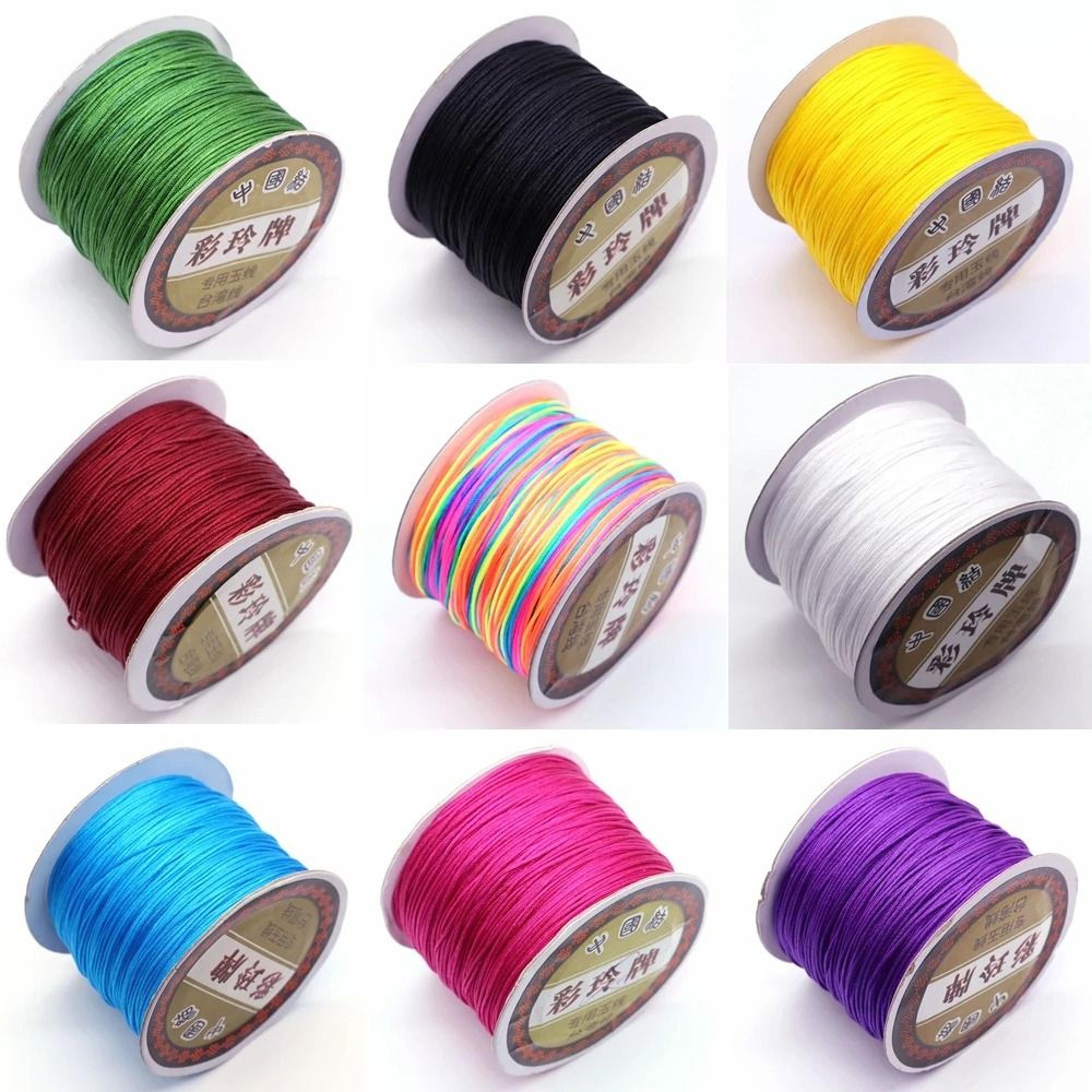 100 yd 0.8mm braided nylon cord for macrame, jewelry making & chinese knot crafts