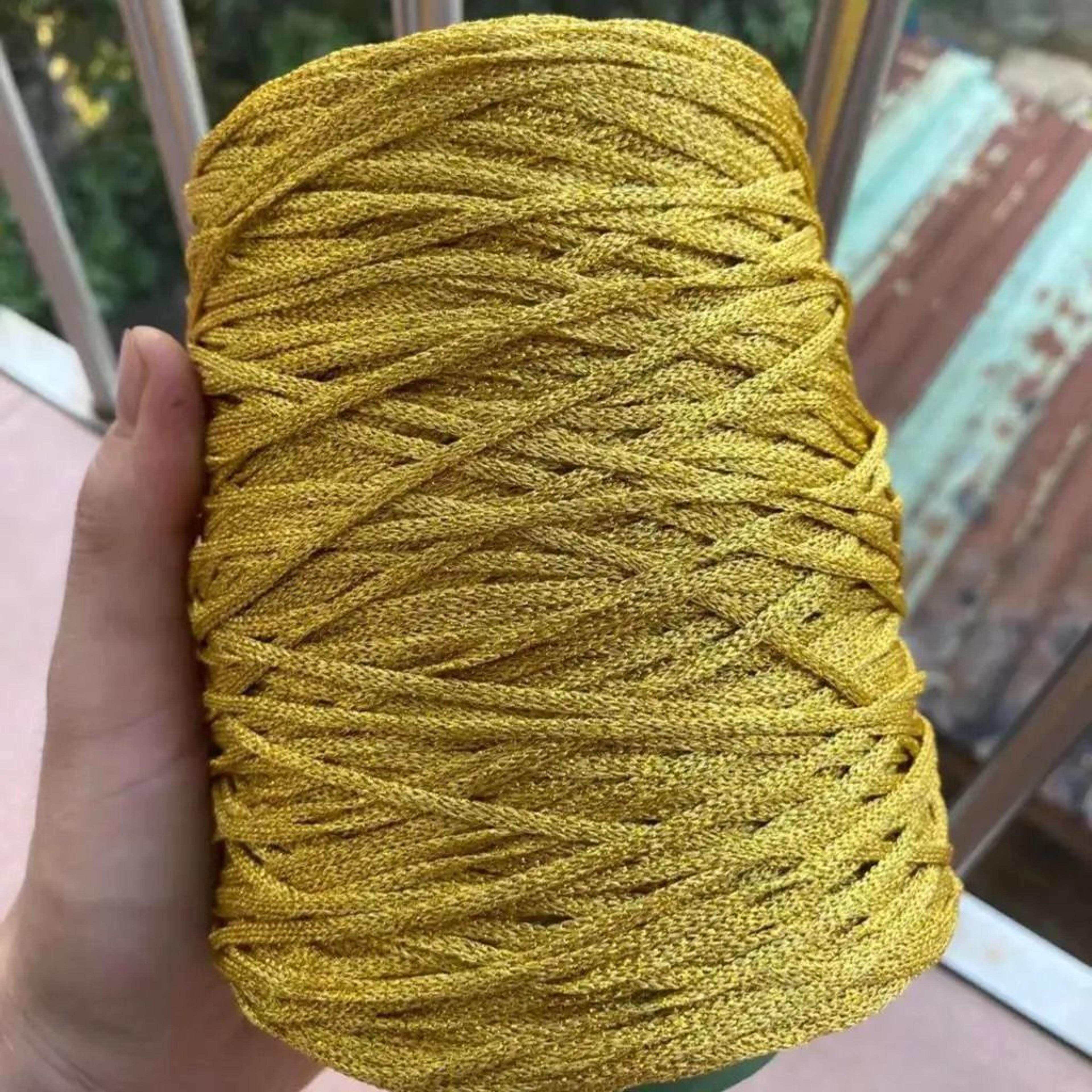 17.6 oz metallic glitter hollow yarn for crochet, knitting & luxury diy crafts