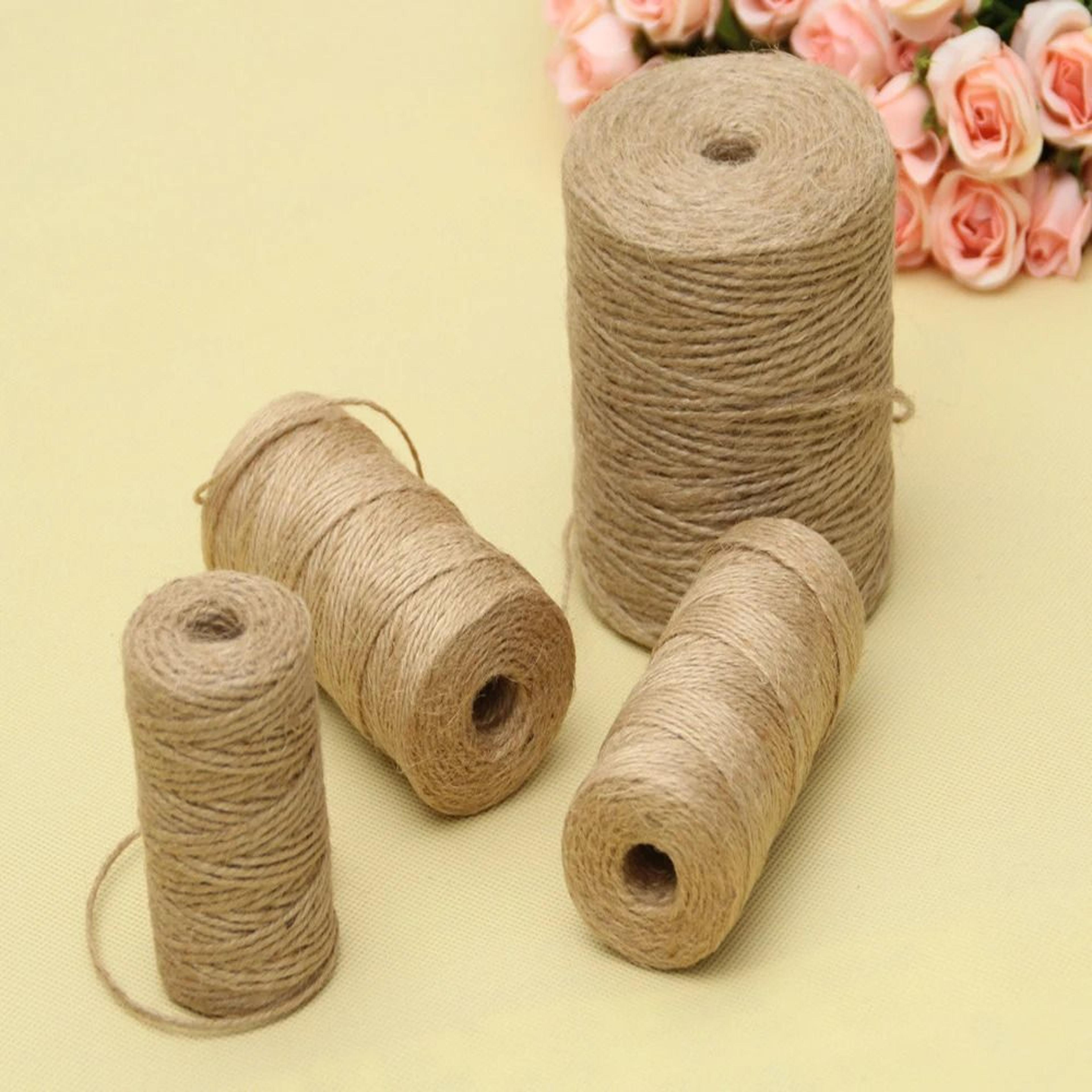 natural jute twine for crafts, gift wrapping & rustic decor