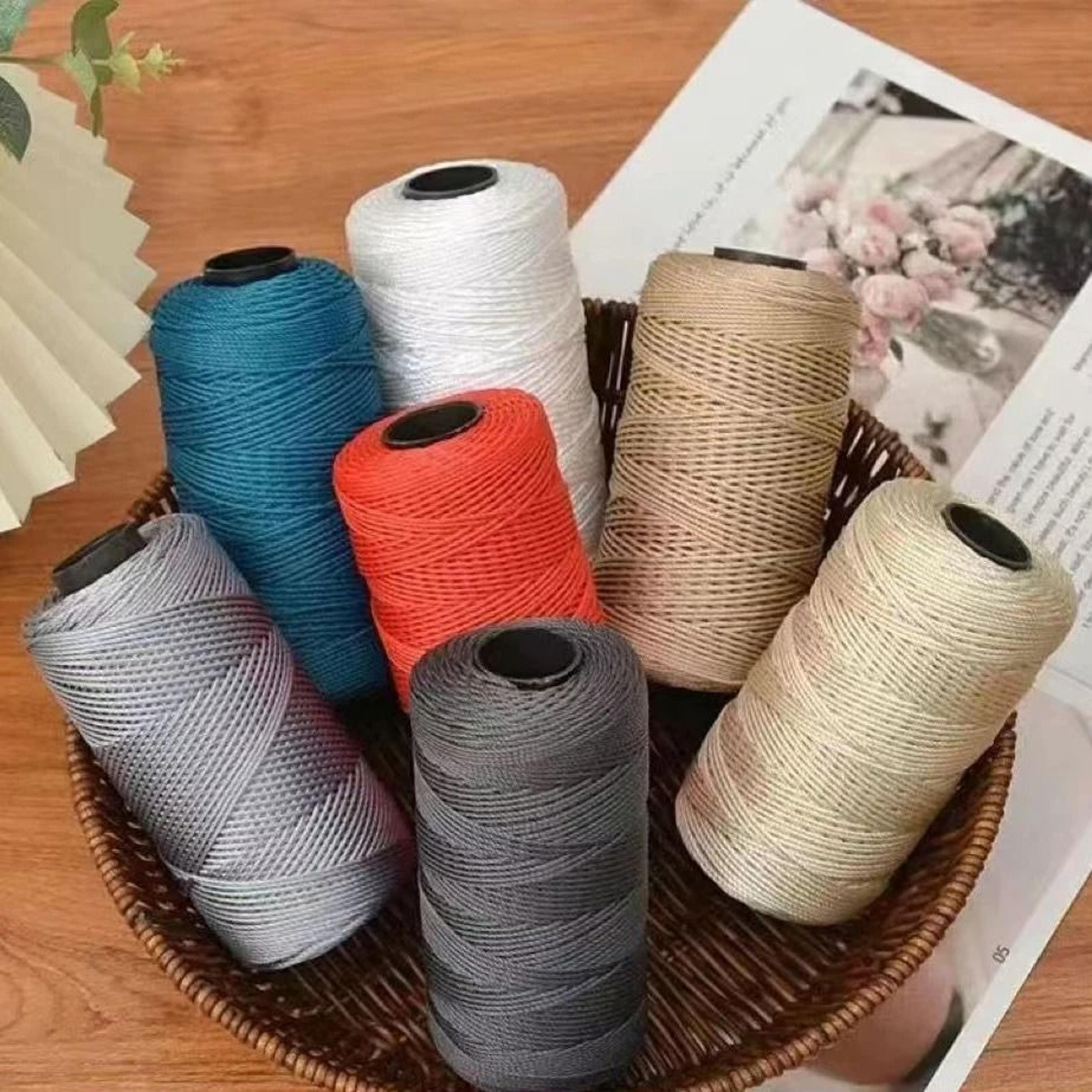 219 yd ice silk polypropylene yarn 1.5 mm crochet cord for bags hats shoes and diy crafts