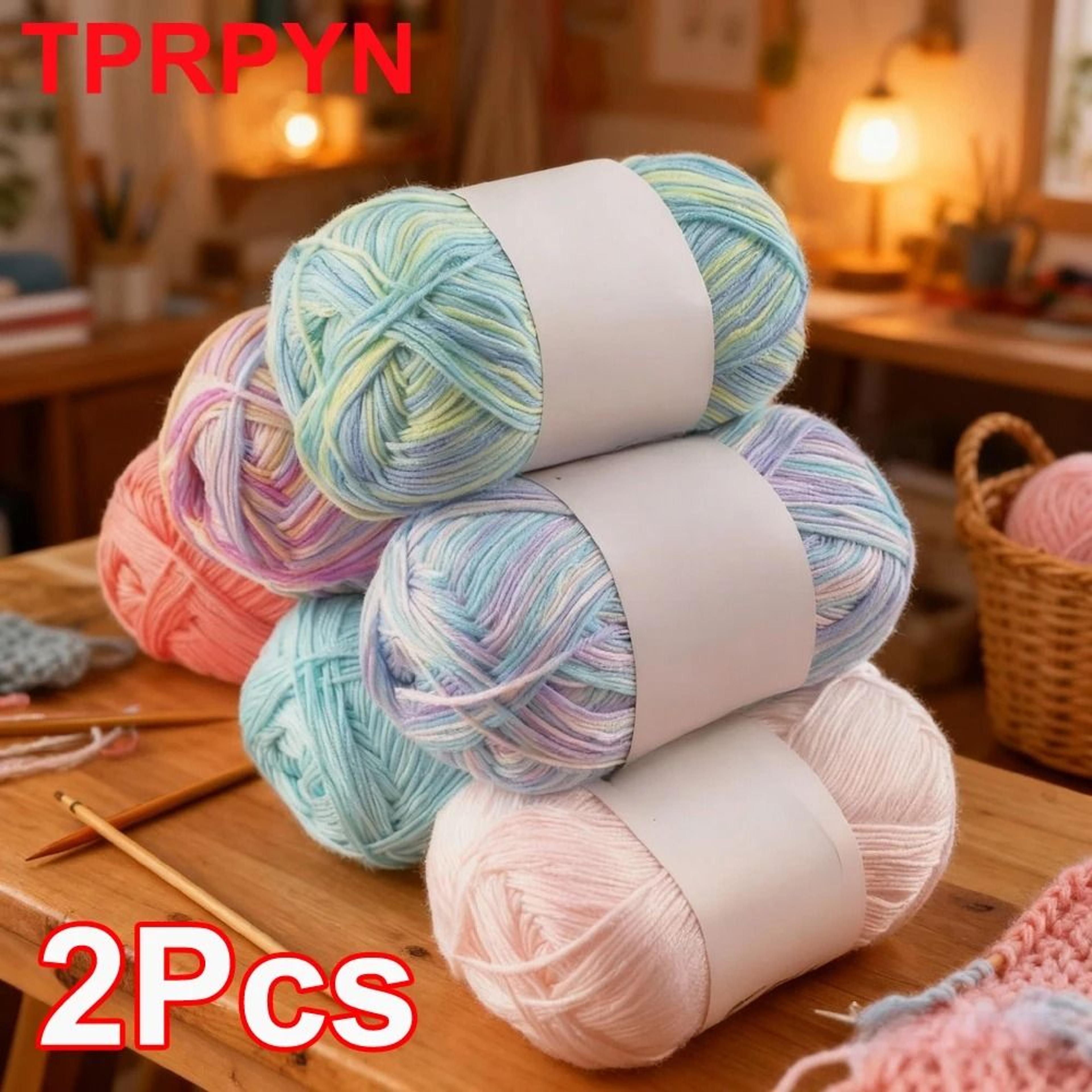 2 pack soft bamboo yarn for baby knitting and crochet lightweight summer yarn