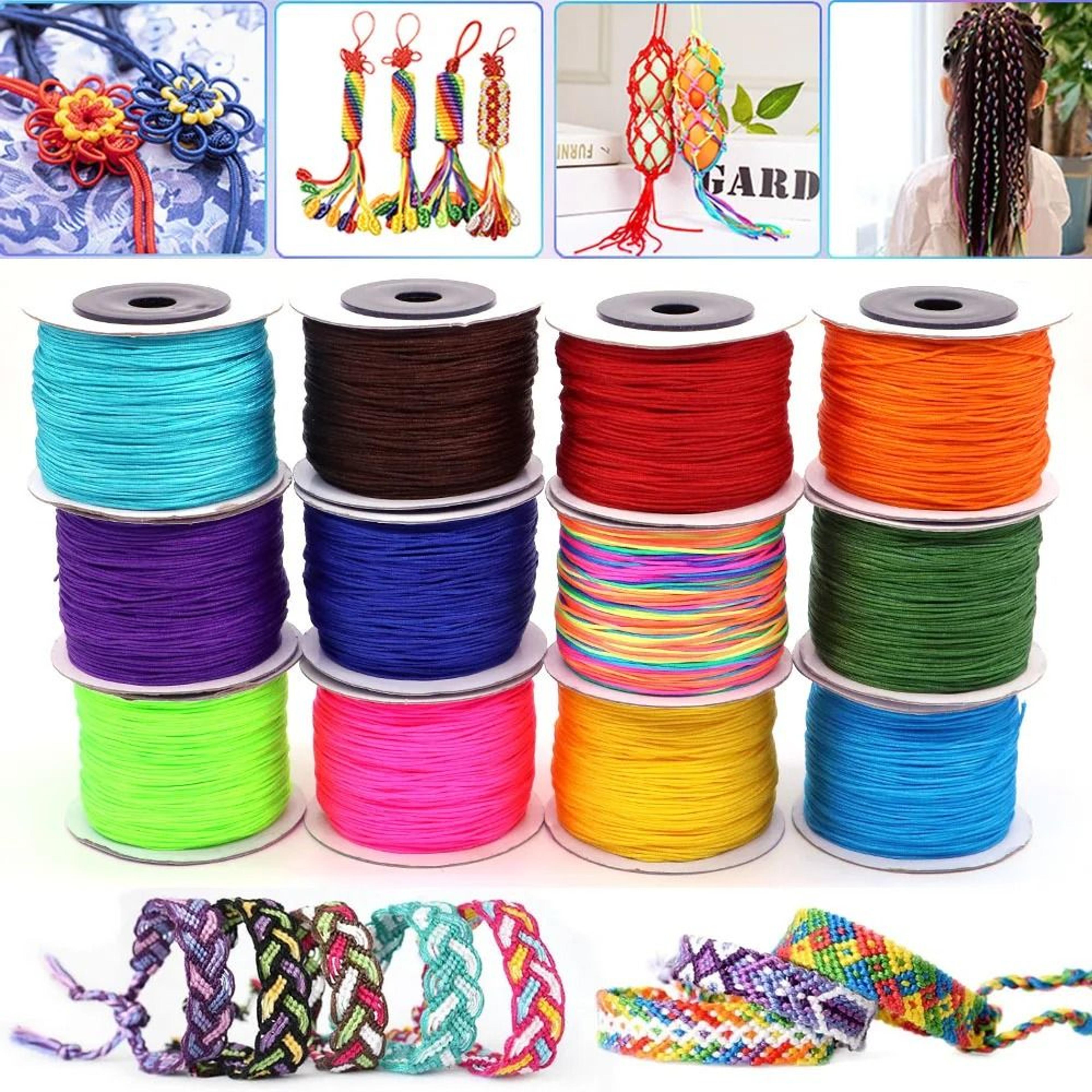 0.8mm nylon beading cord 100 yards chinese knot string for bracelets, necklaces & diy jewelry making