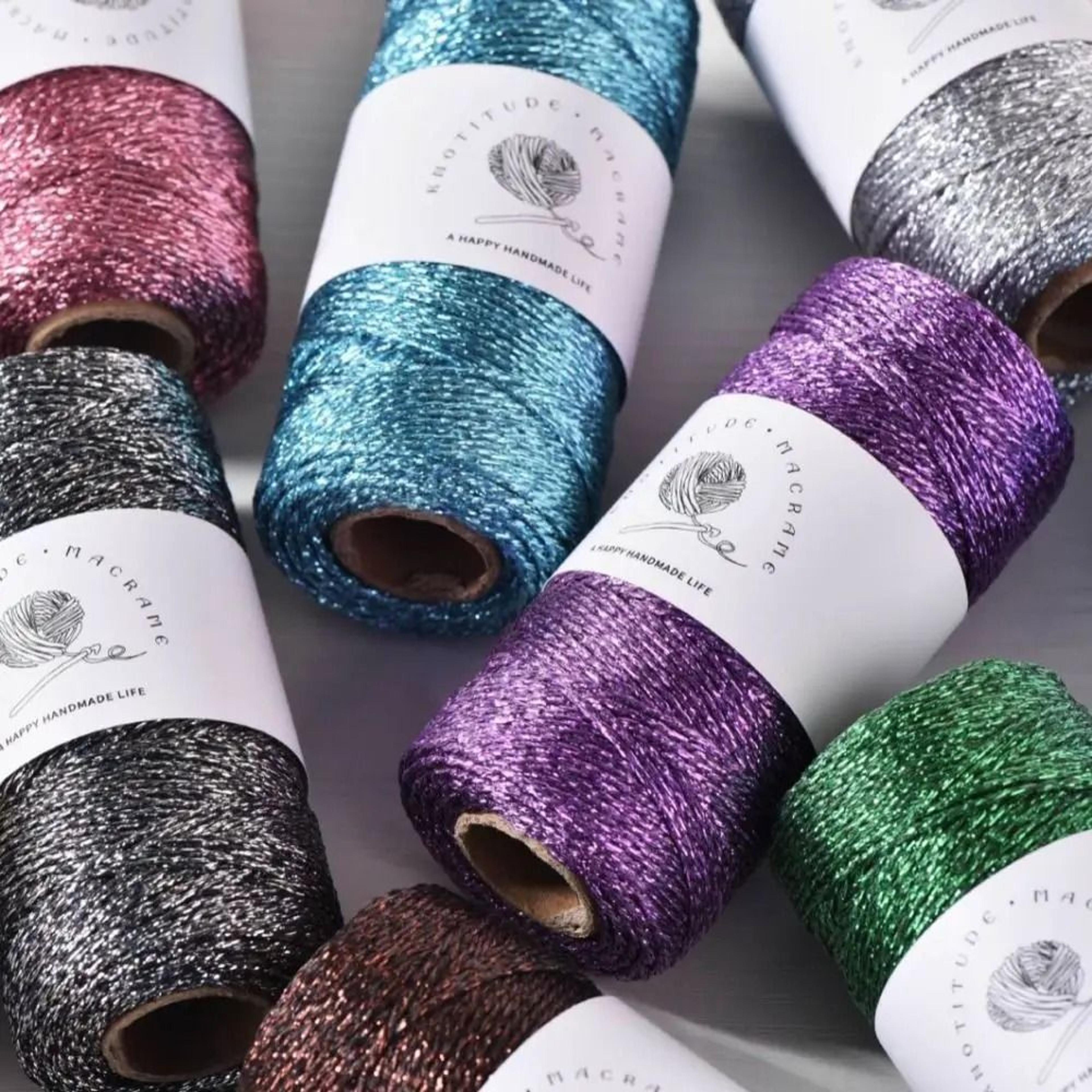premium 1mm metallic crochet yarn 100m shimmer craft thread for knitting gift wrapping sewing & diy crafts