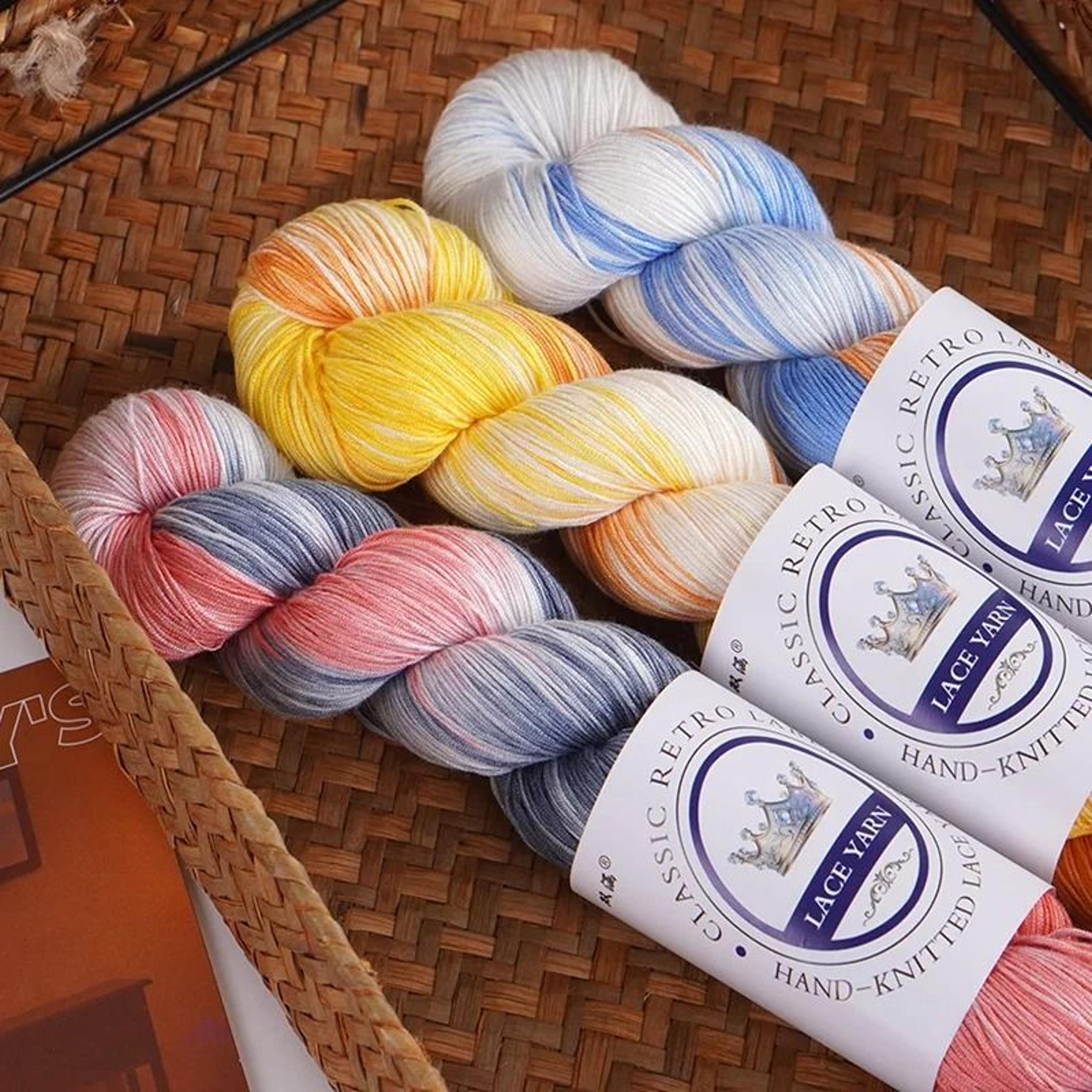 hand dyed gradient lace yarn for crochet sweaters, shawls, scarves, hats & diy crafts