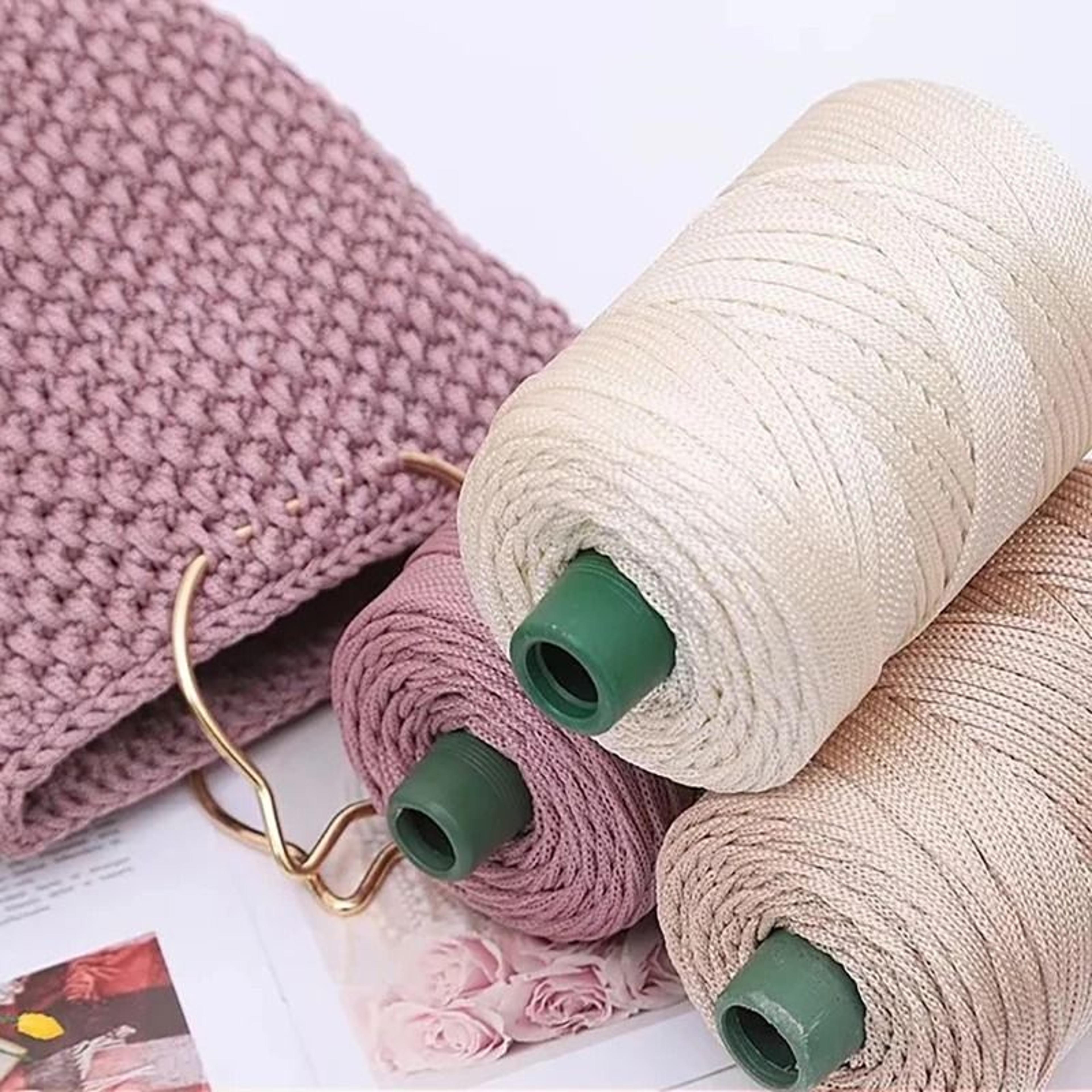 3mm lightweight hollow crochet rope yarn for summer hats, bags, cushions & diy crafts