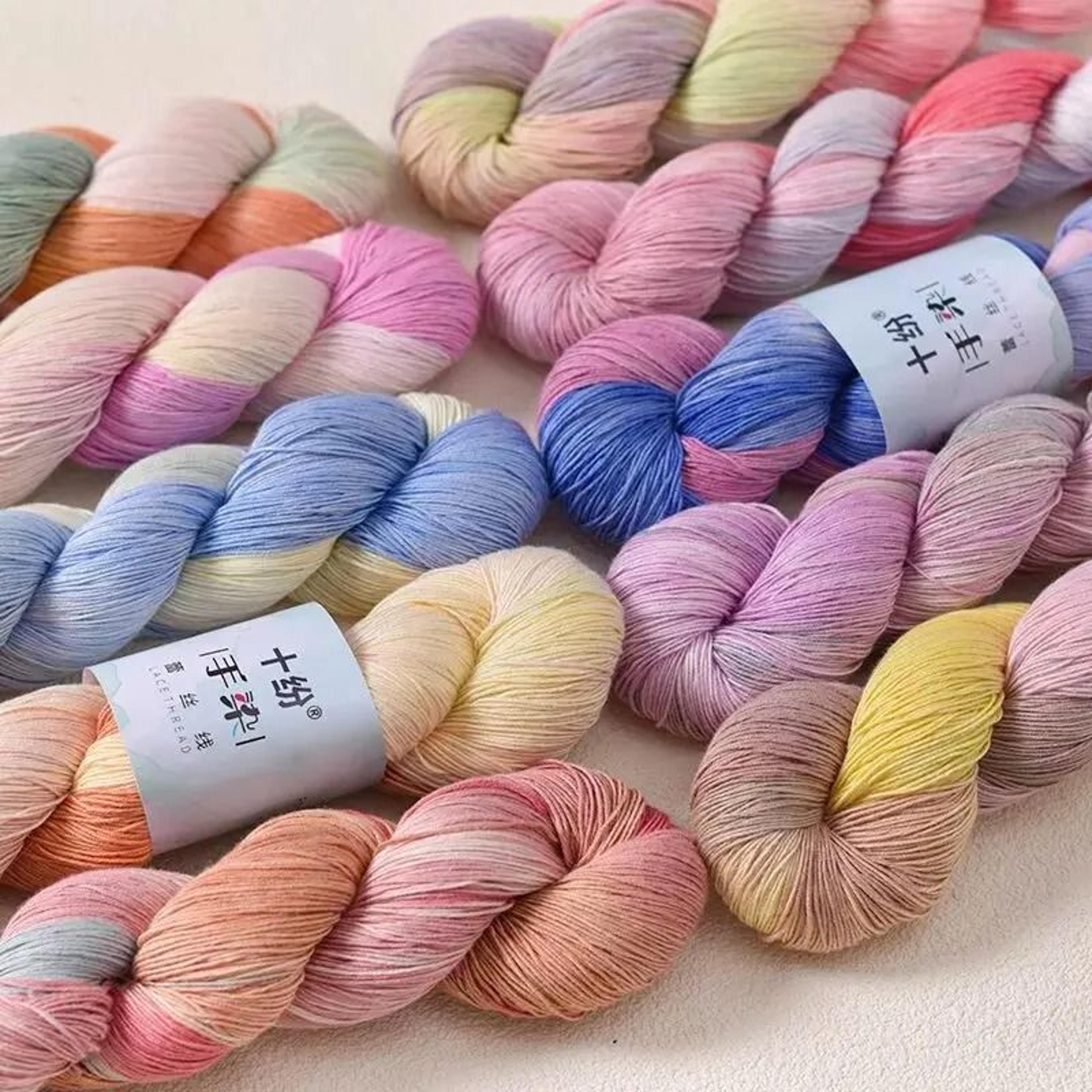 hand dyed gradient lace yarn 3.53 oz for crochet, knitting, shawls & diy handmade crafts