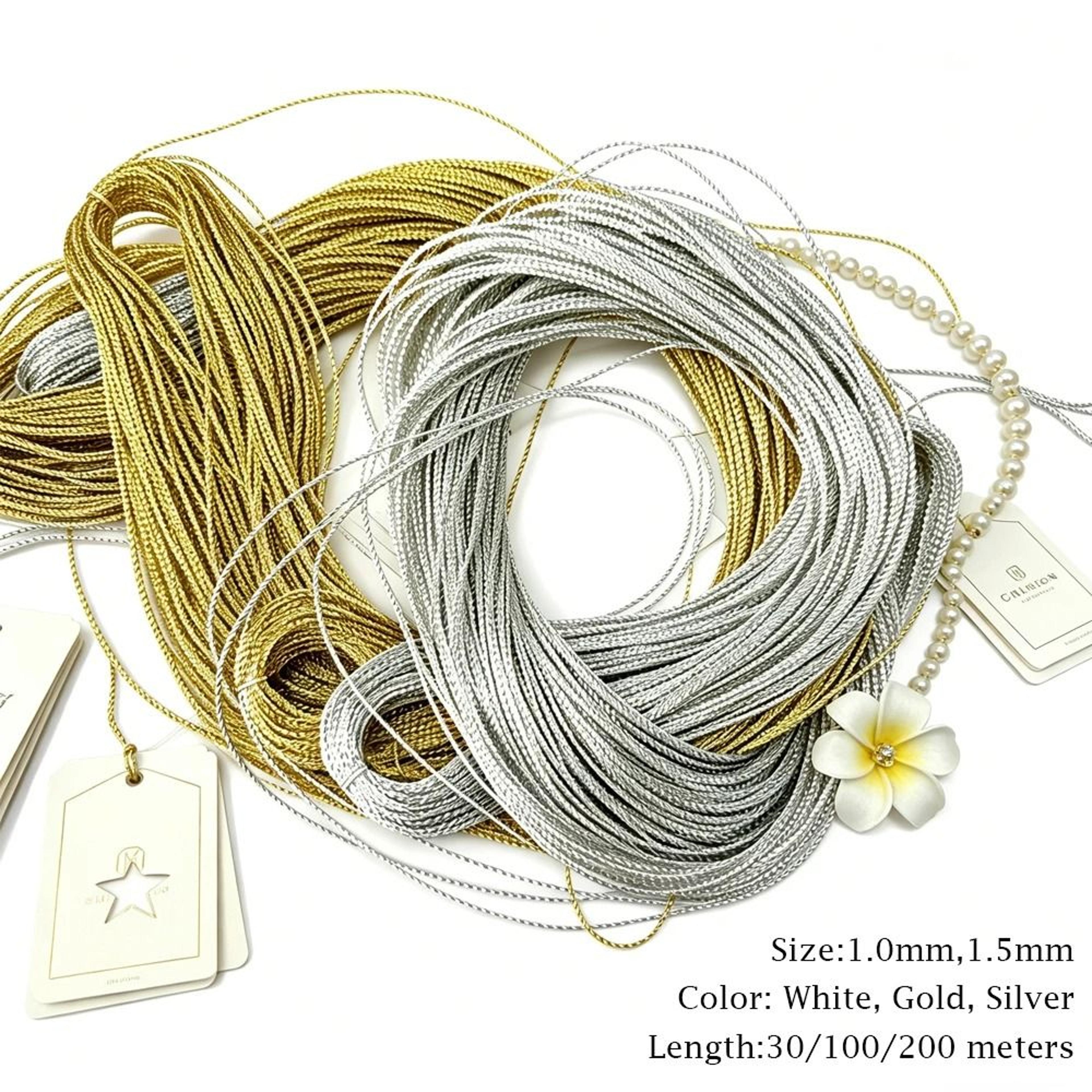 metallic gift wrapping cord 33, 109 or 219 yards for jewelry making, crafts and packaging