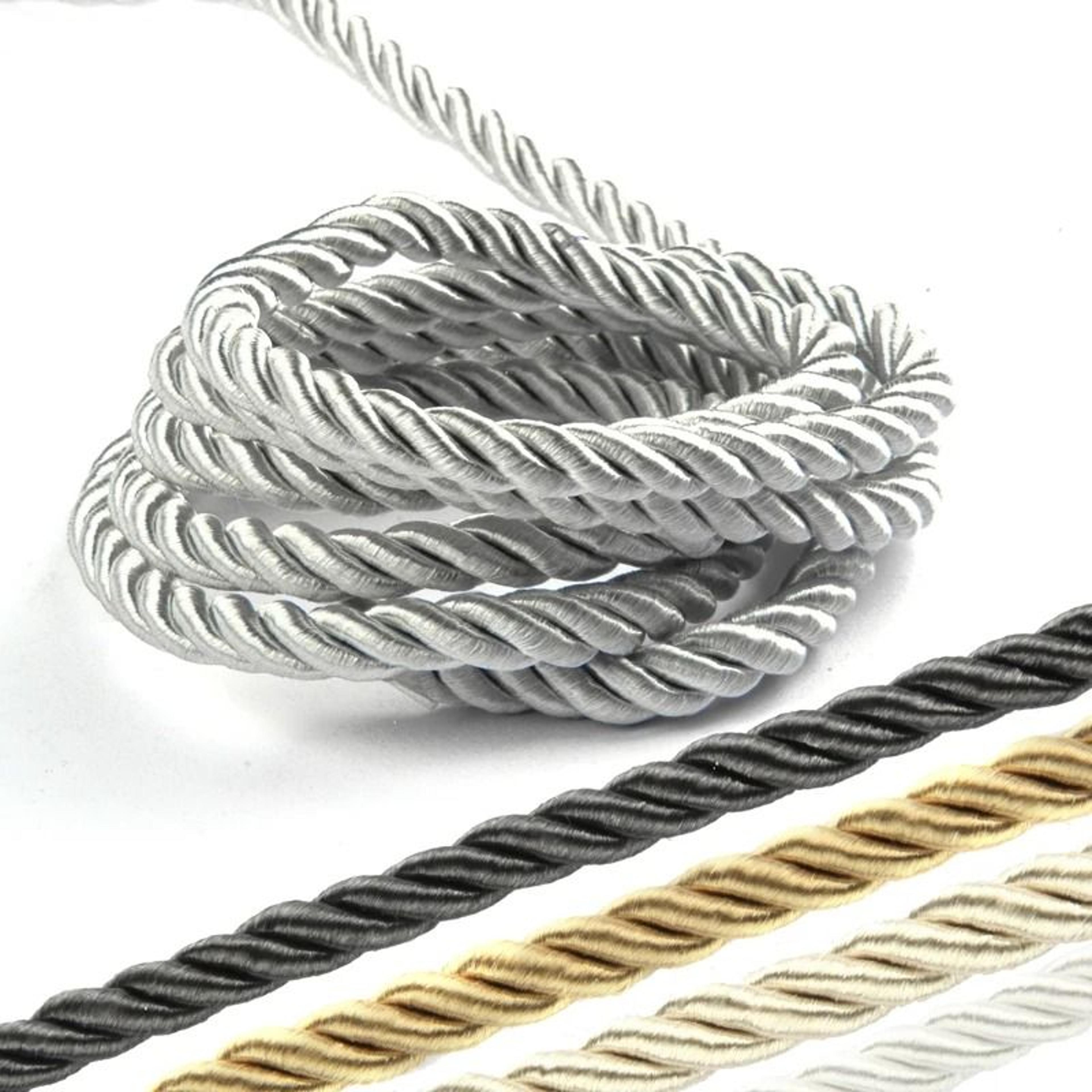 8mm twisted nylon trim cord rope 5 yards for home decor, sewing and diy crafts