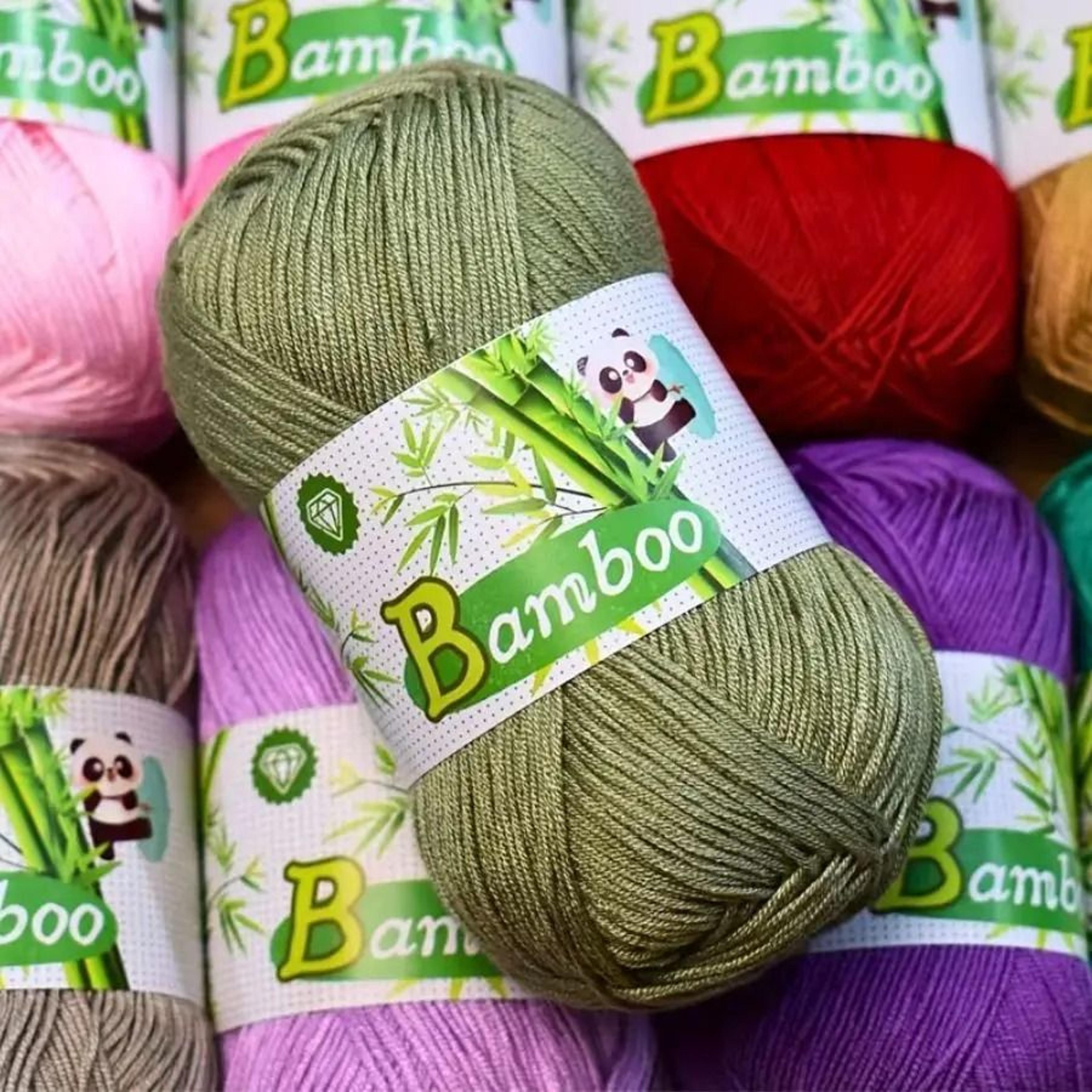 soft bamboo cotton yarn set 17.64 oz 10 balls for crochet, knitting and baby clothing