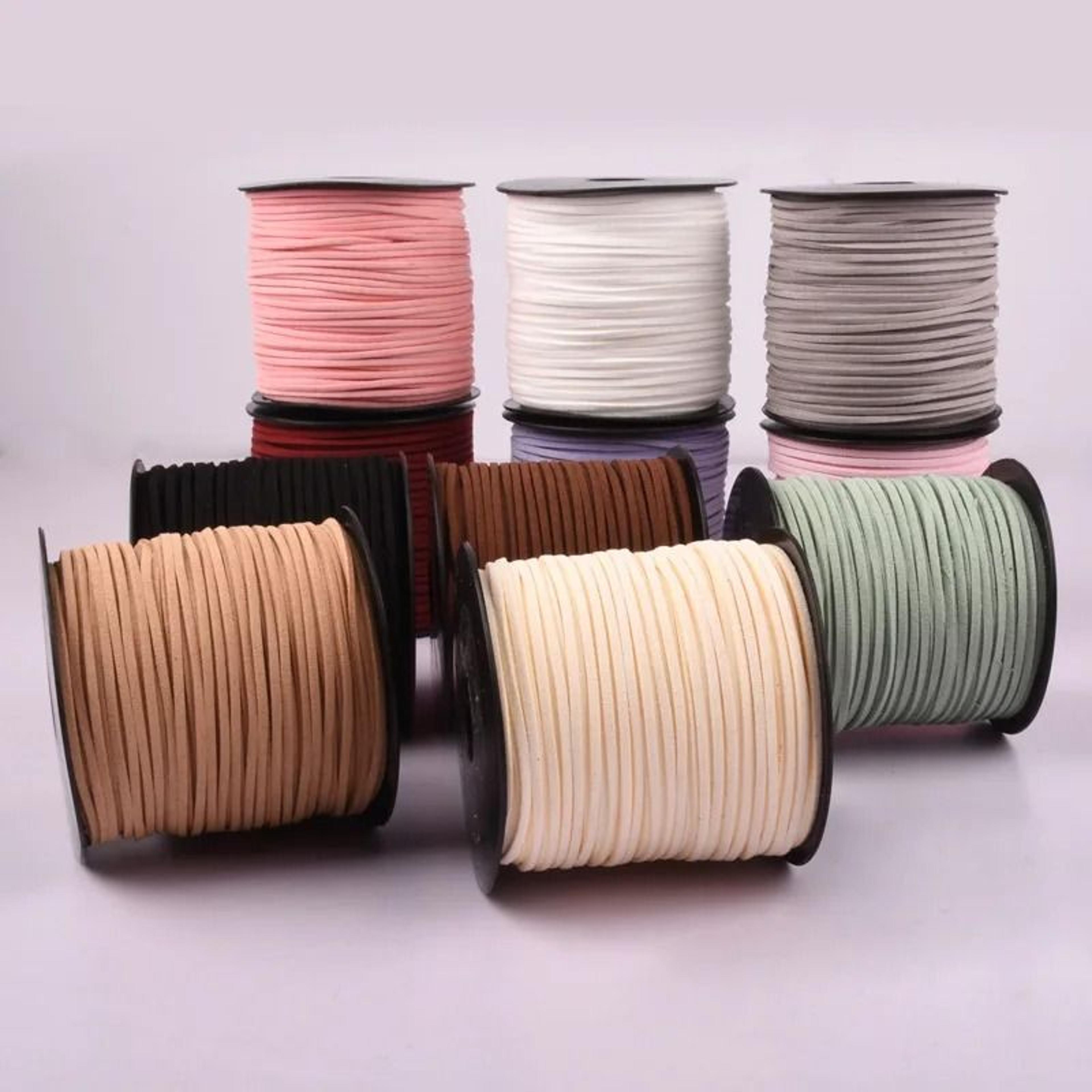 3mm faux suede braided cord 100 yards for jewelry making, crafts and diy projects