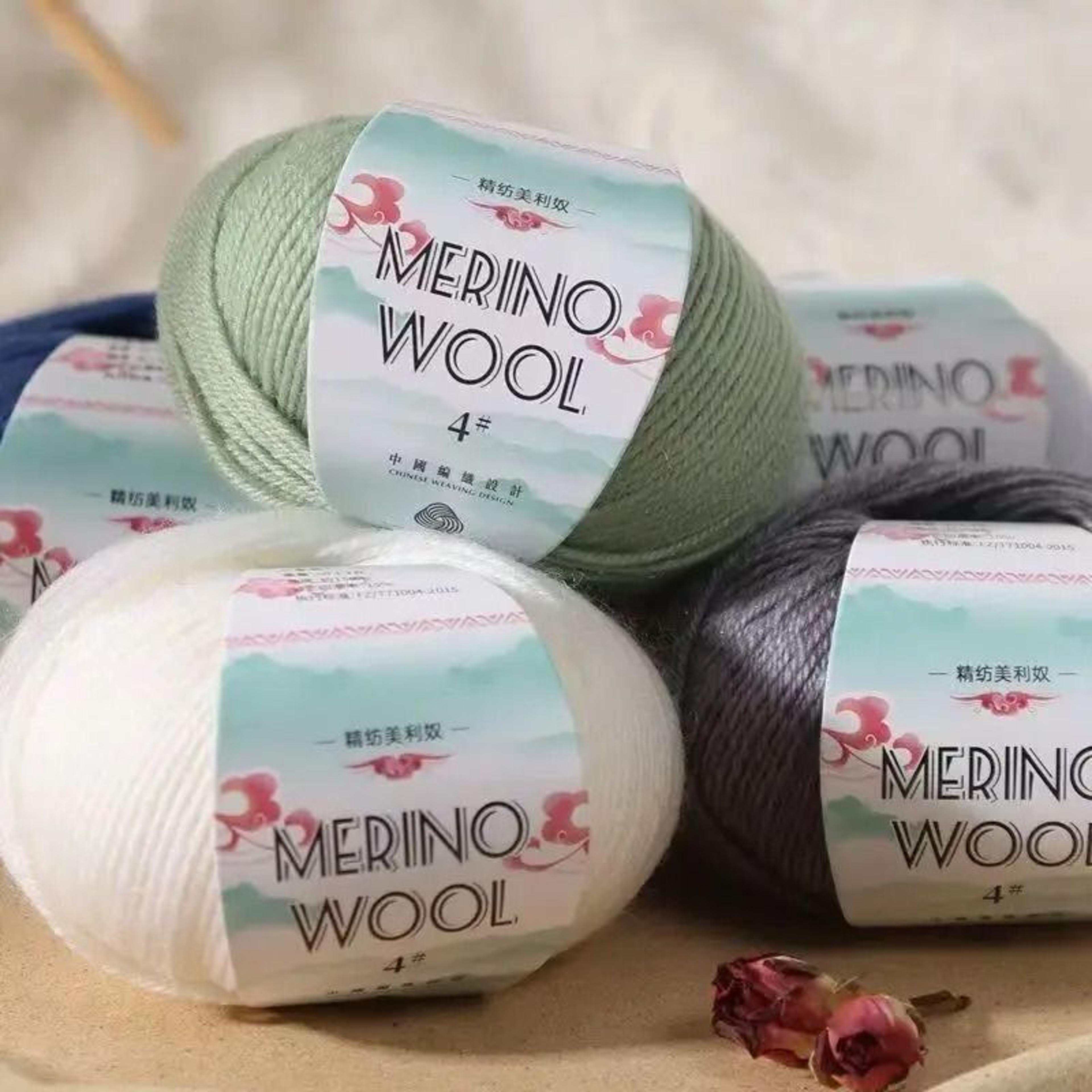 premium merino baby wool yarn 50g 142 yards for crochet, knitting and baby clothes