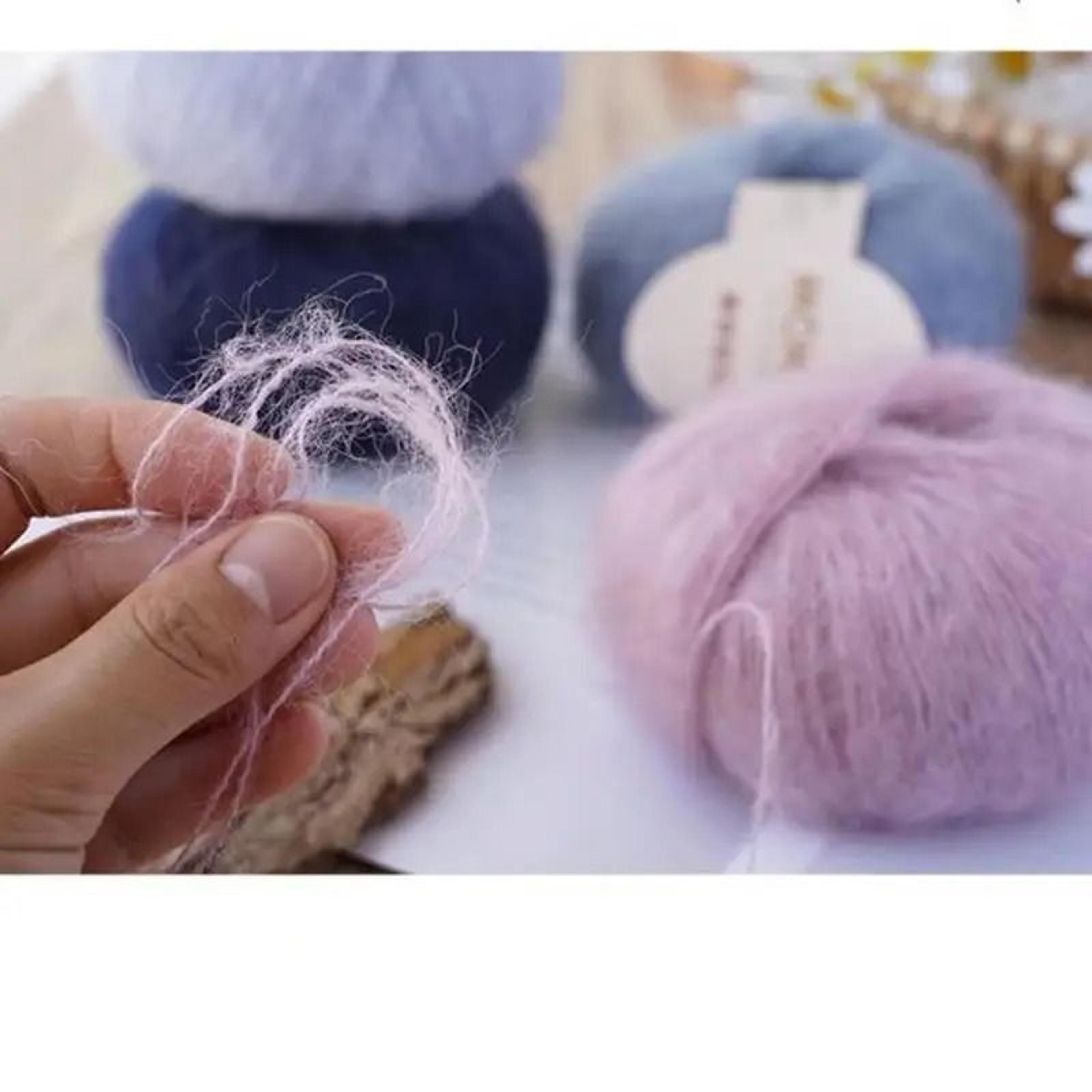extra soft mohair baby wool yarn for knitting, crochet and cozy handmade crafts