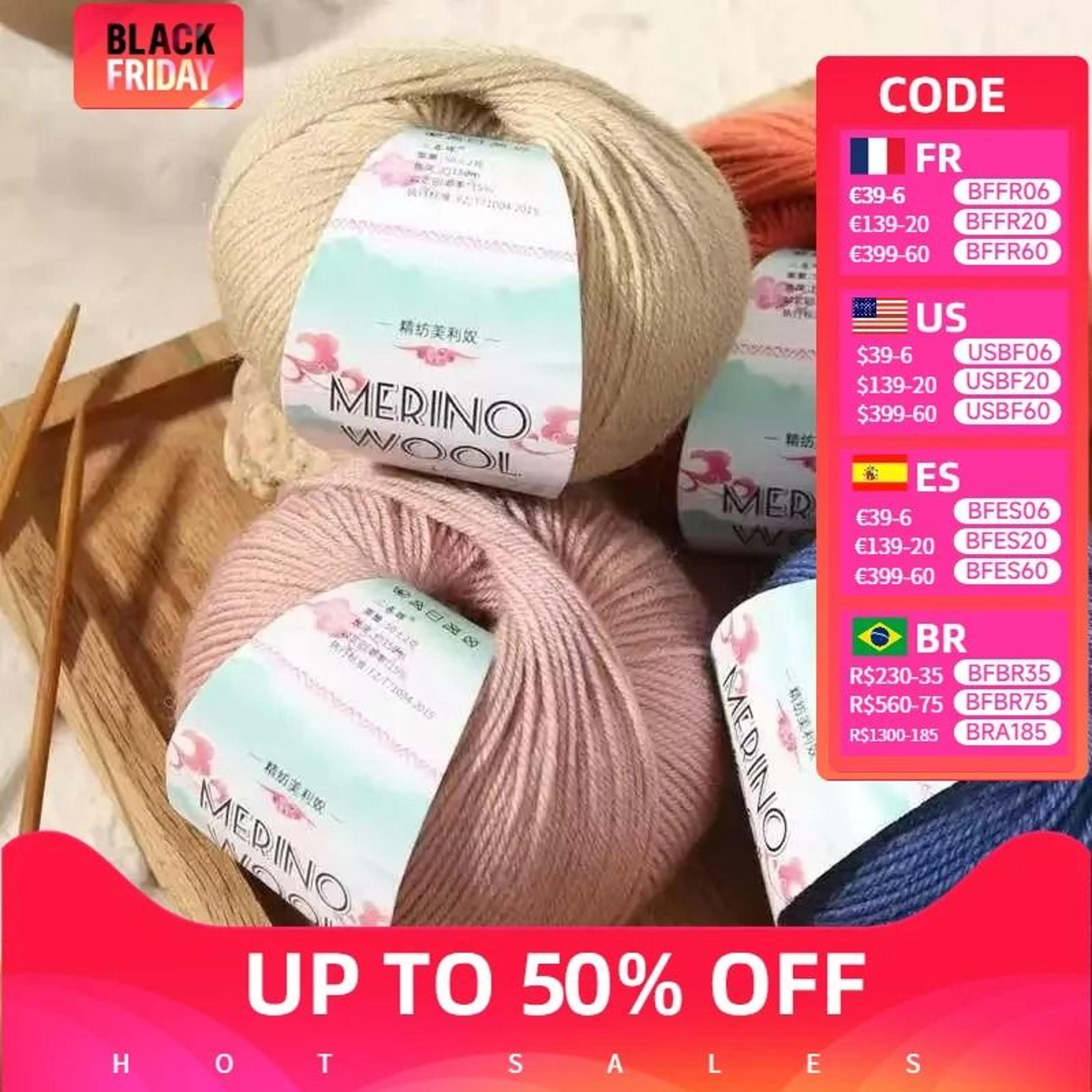 premium soft merino wool yarn 142 yards for knitting, crochet and cozy diy projects