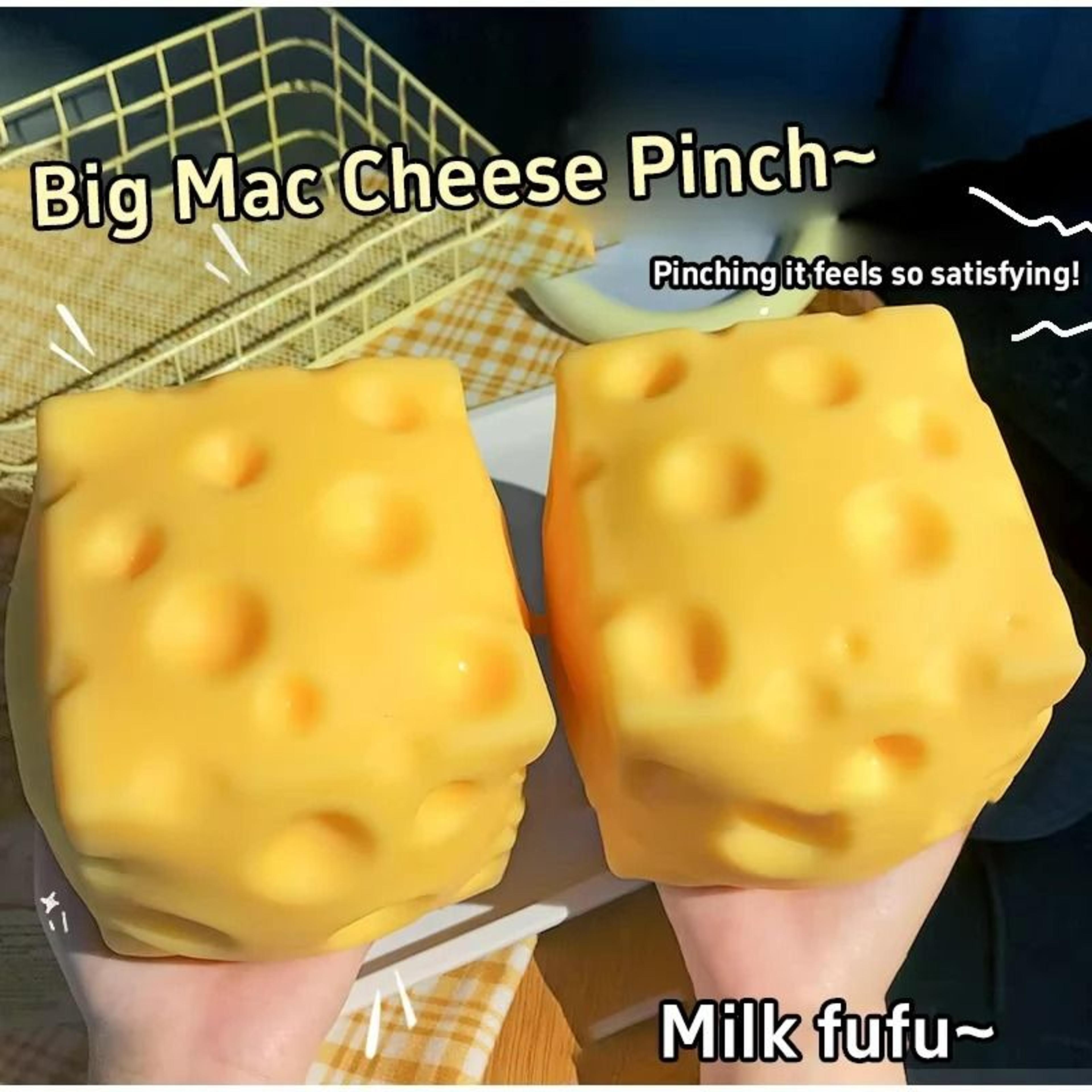 2 inch cheese squishy toy slow rebound stress relief fidget