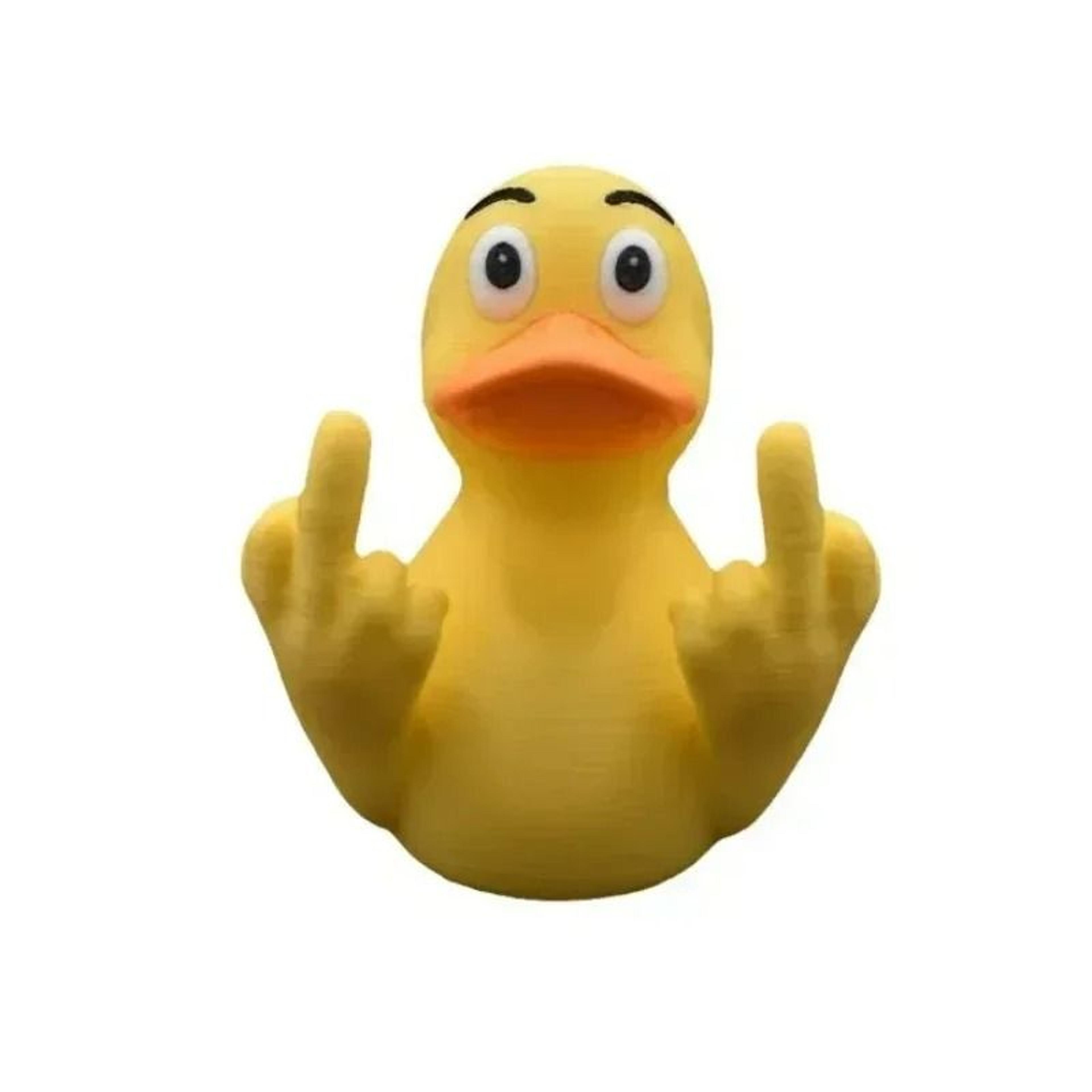 funny middle finger duck figurine for desk home and garden decor