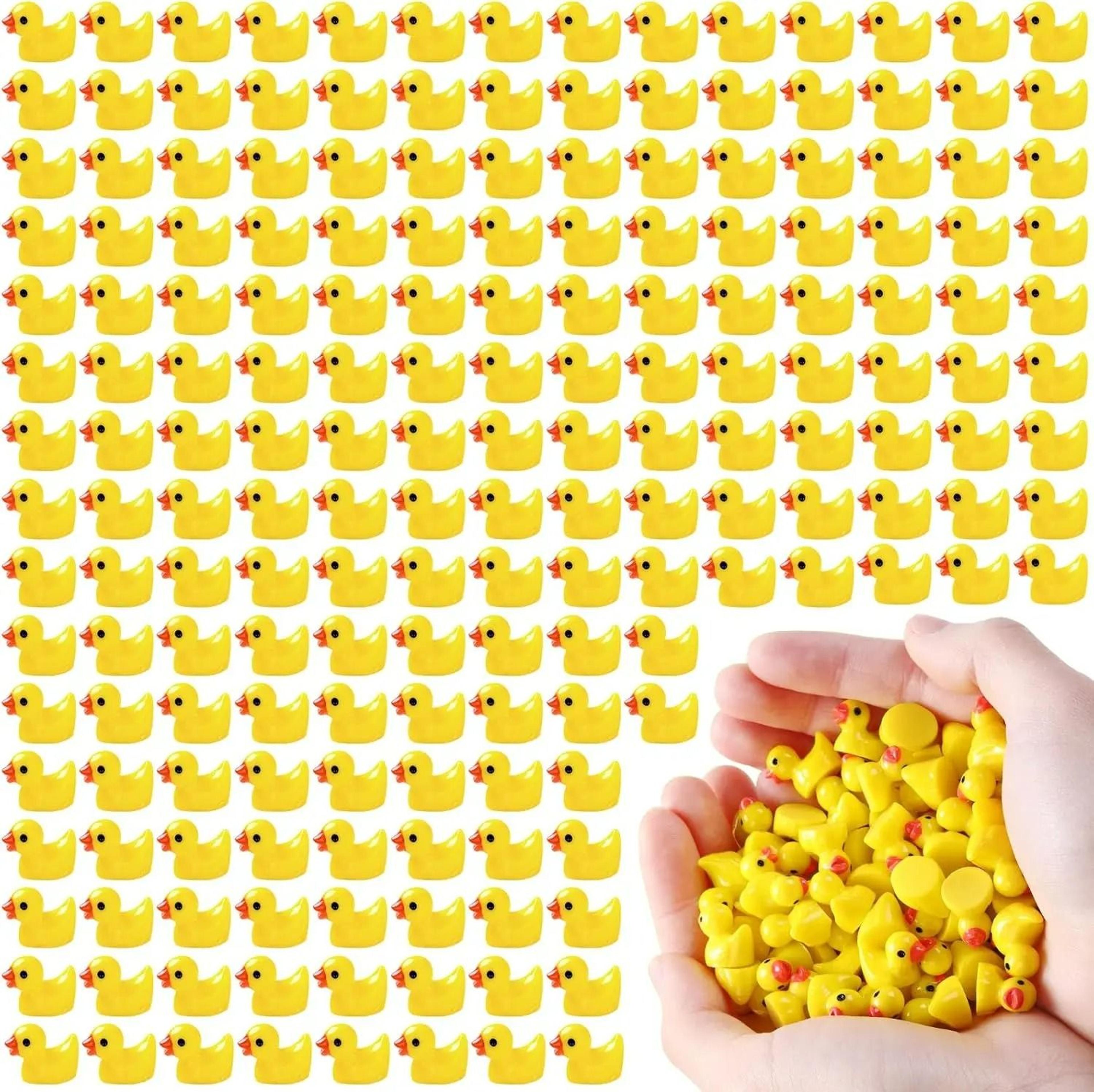 200 piece mini yellow resin ducks tiny figurines for fairy garden crafts
