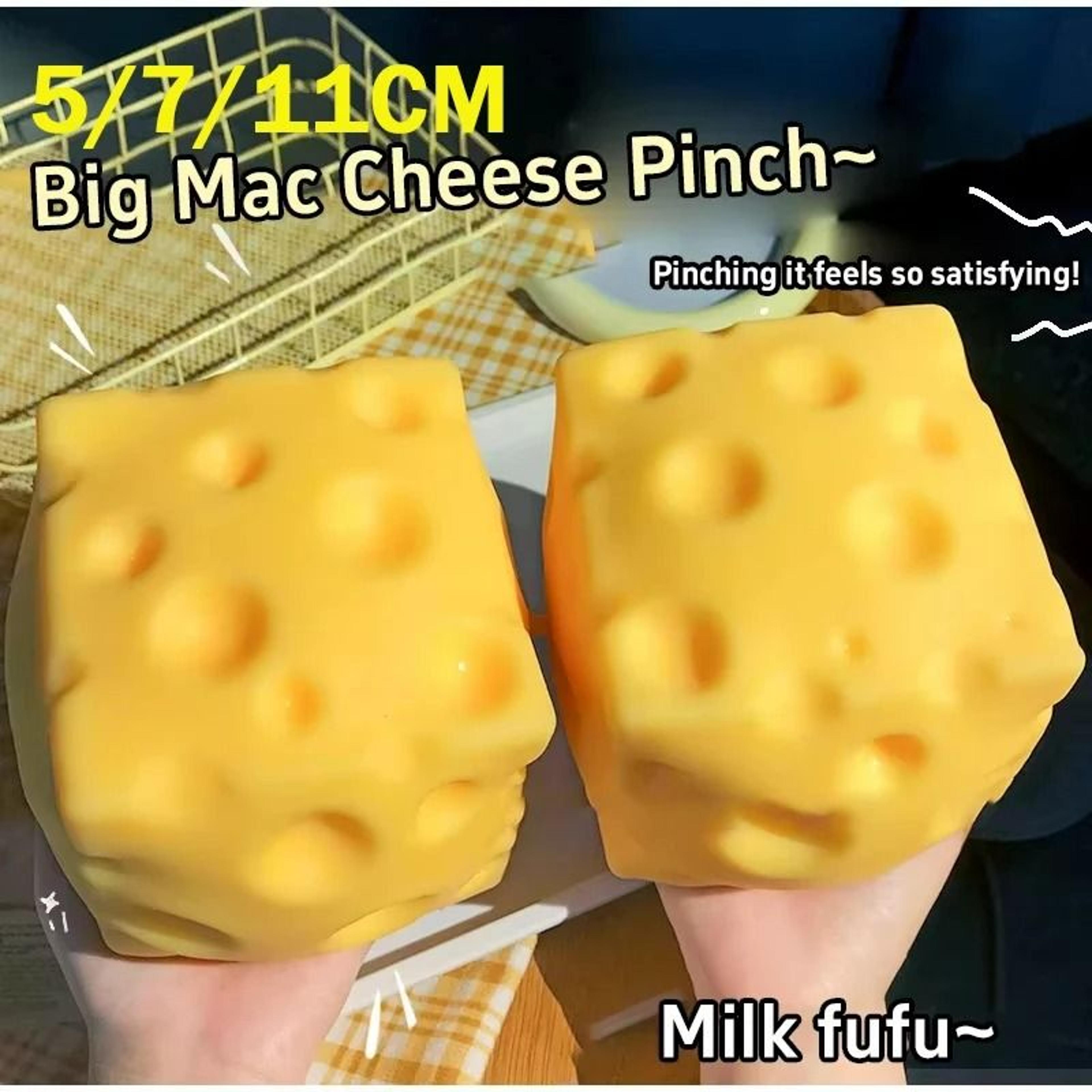 giant cheese squishy slow rising squeeze fidget toy