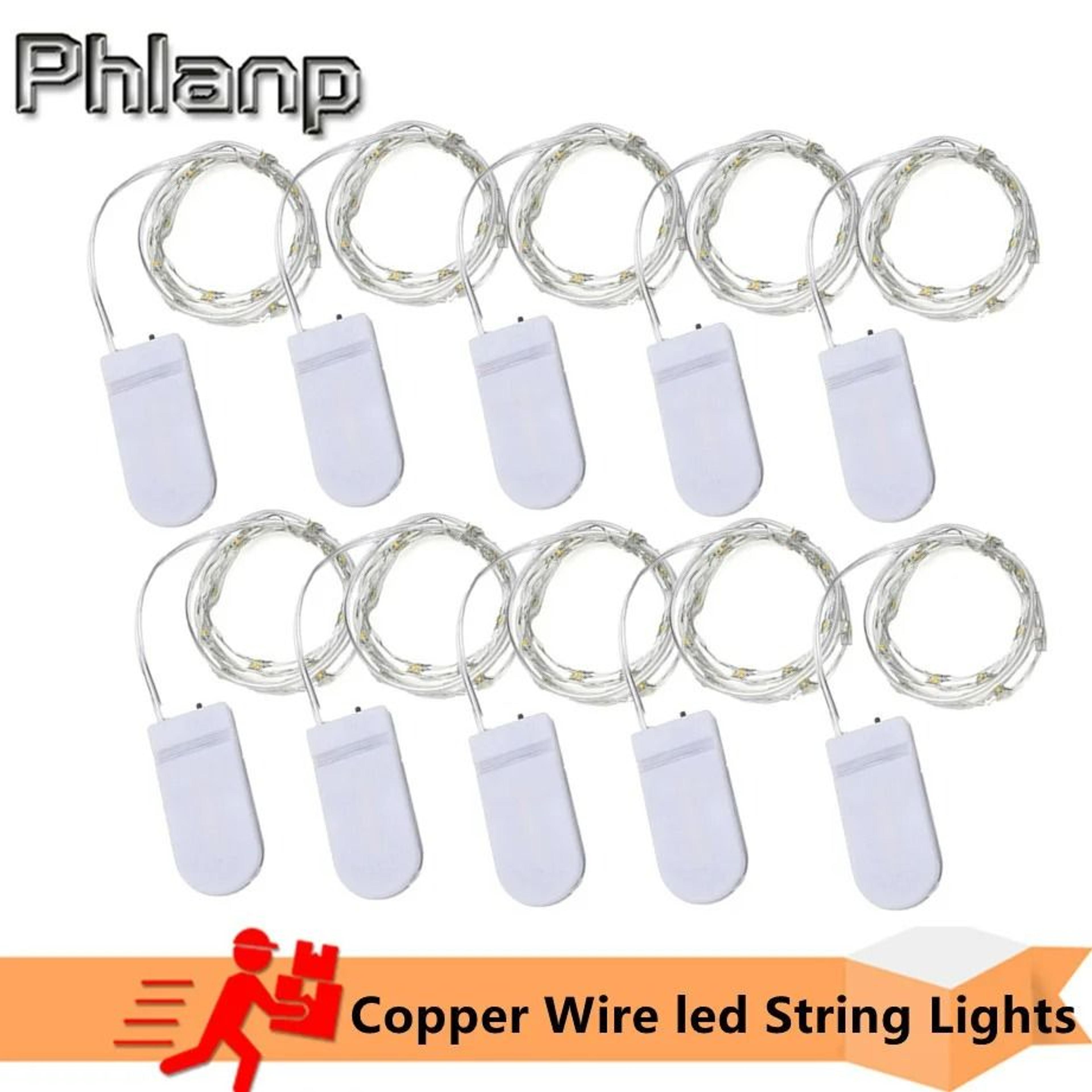 10pcs copper wire led fairy string lights for wedding christmas party decor