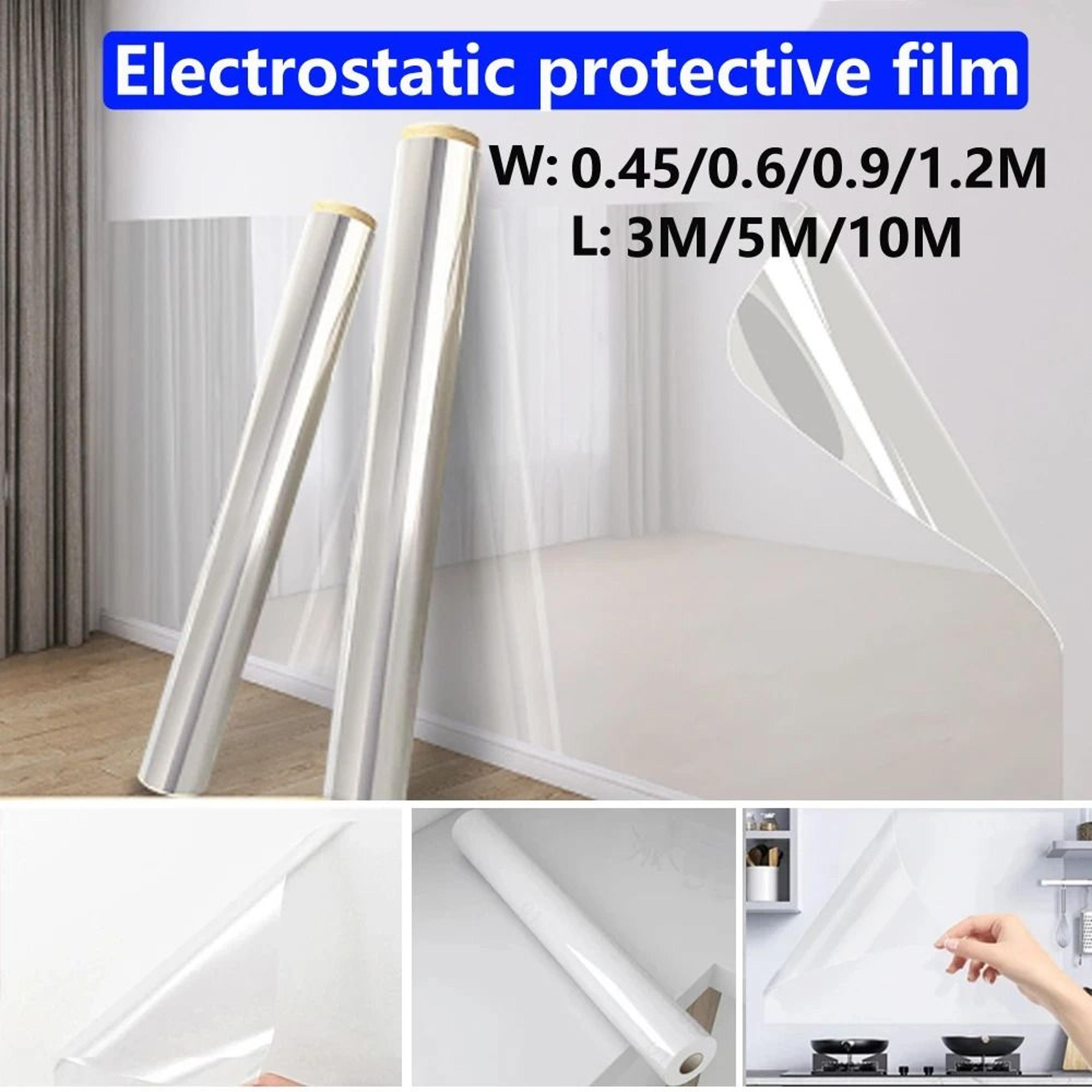 transparent electrostatic wall protective film waterproof oil proof kitchen wall cover
