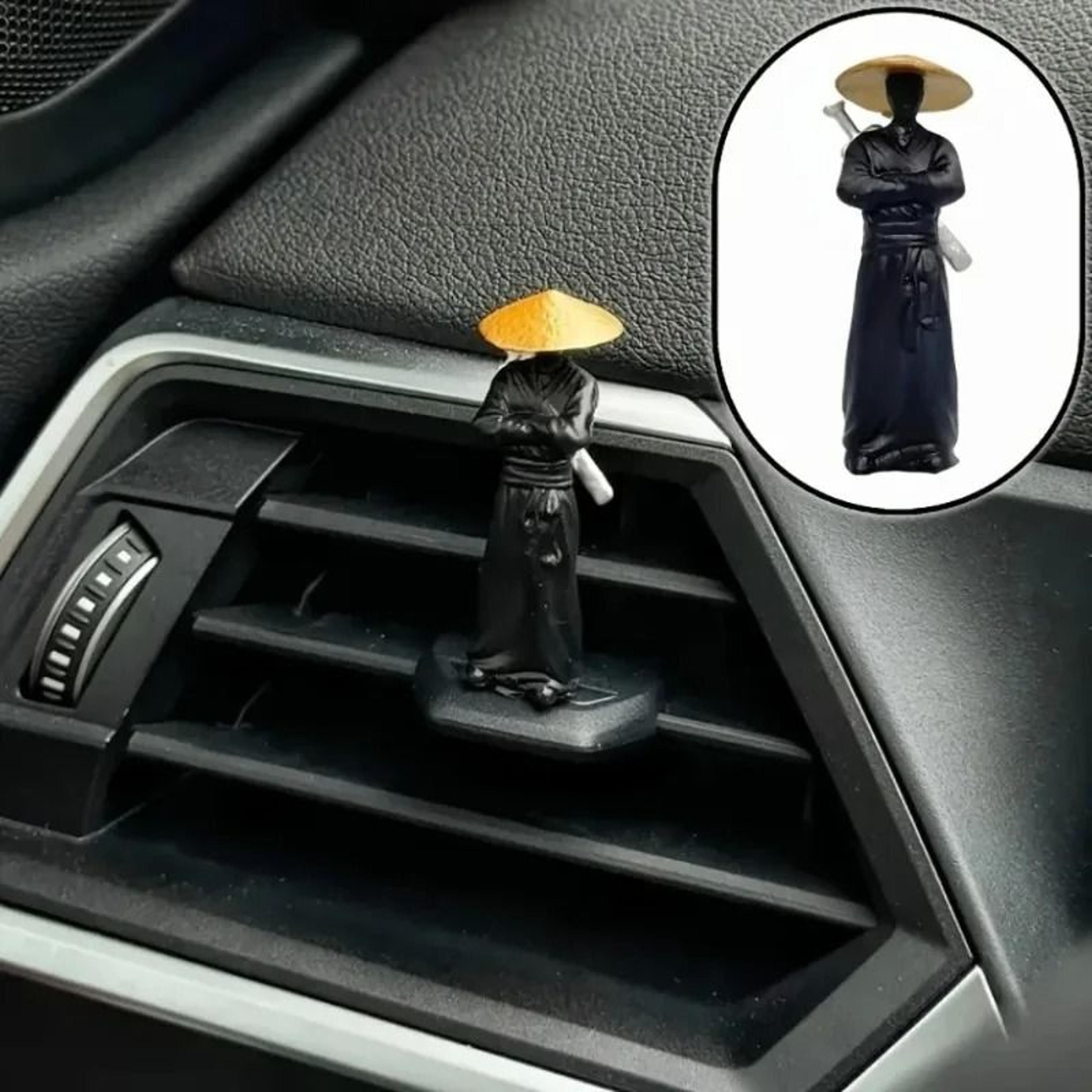 3pcs mini samurai warrior figurines resin ninja miniatures for car and desk decor