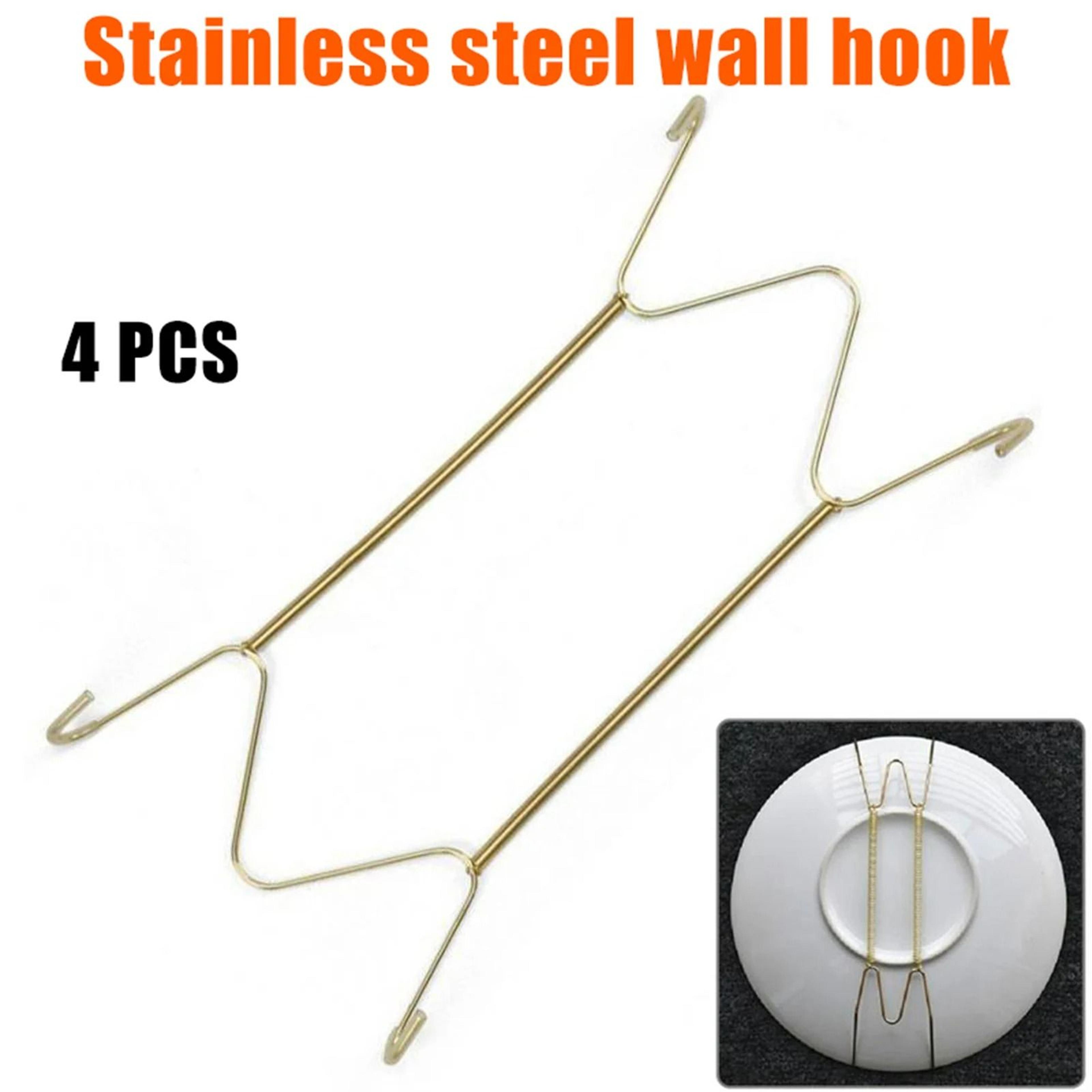 4pcs invisible plate hangers self adhesive wall hooks for decorative plates